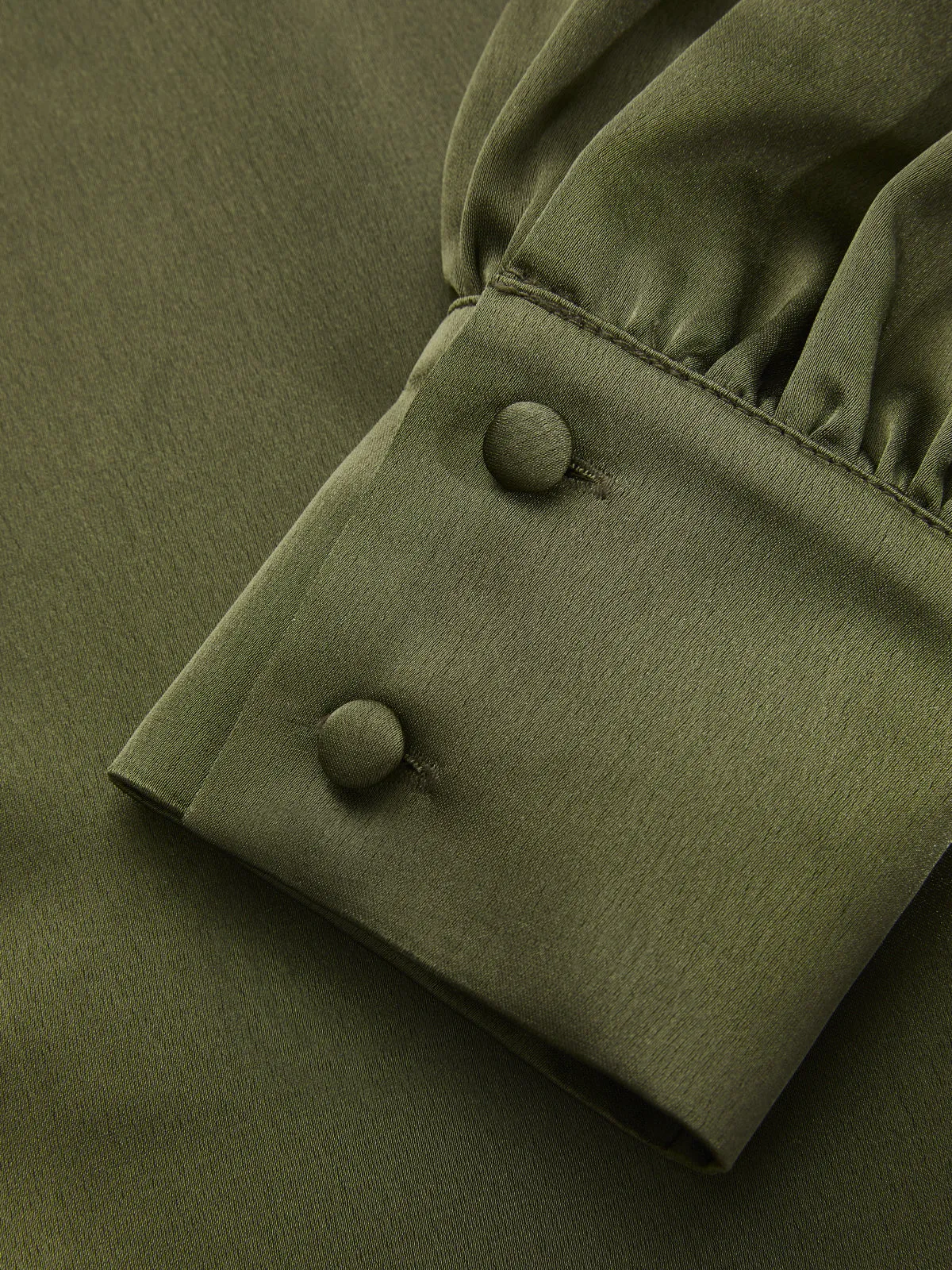 Satin Cowl-Neck Long Sleeve Blouse sold by COMMENSE product image thumbnail 4