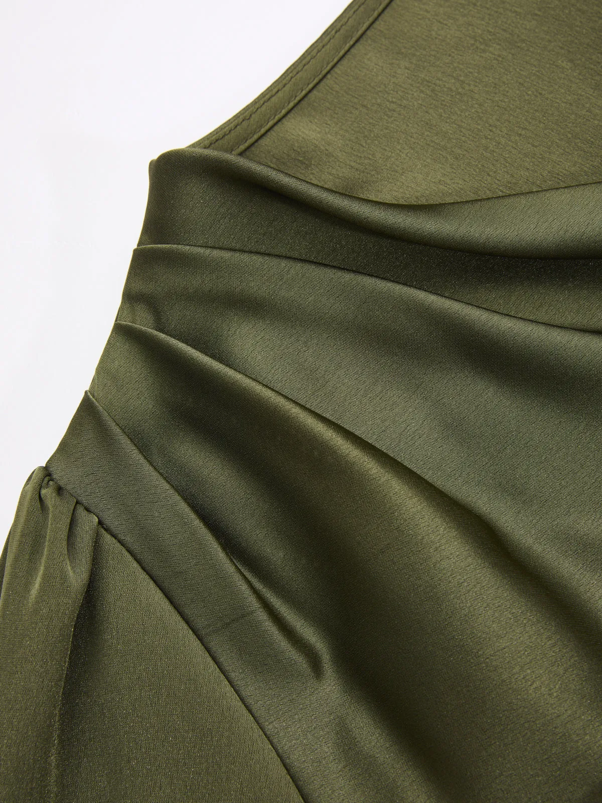 Satin Cowl-Neck Long Sleeve Blouse sold by COMMENSE product image thumbnail 5