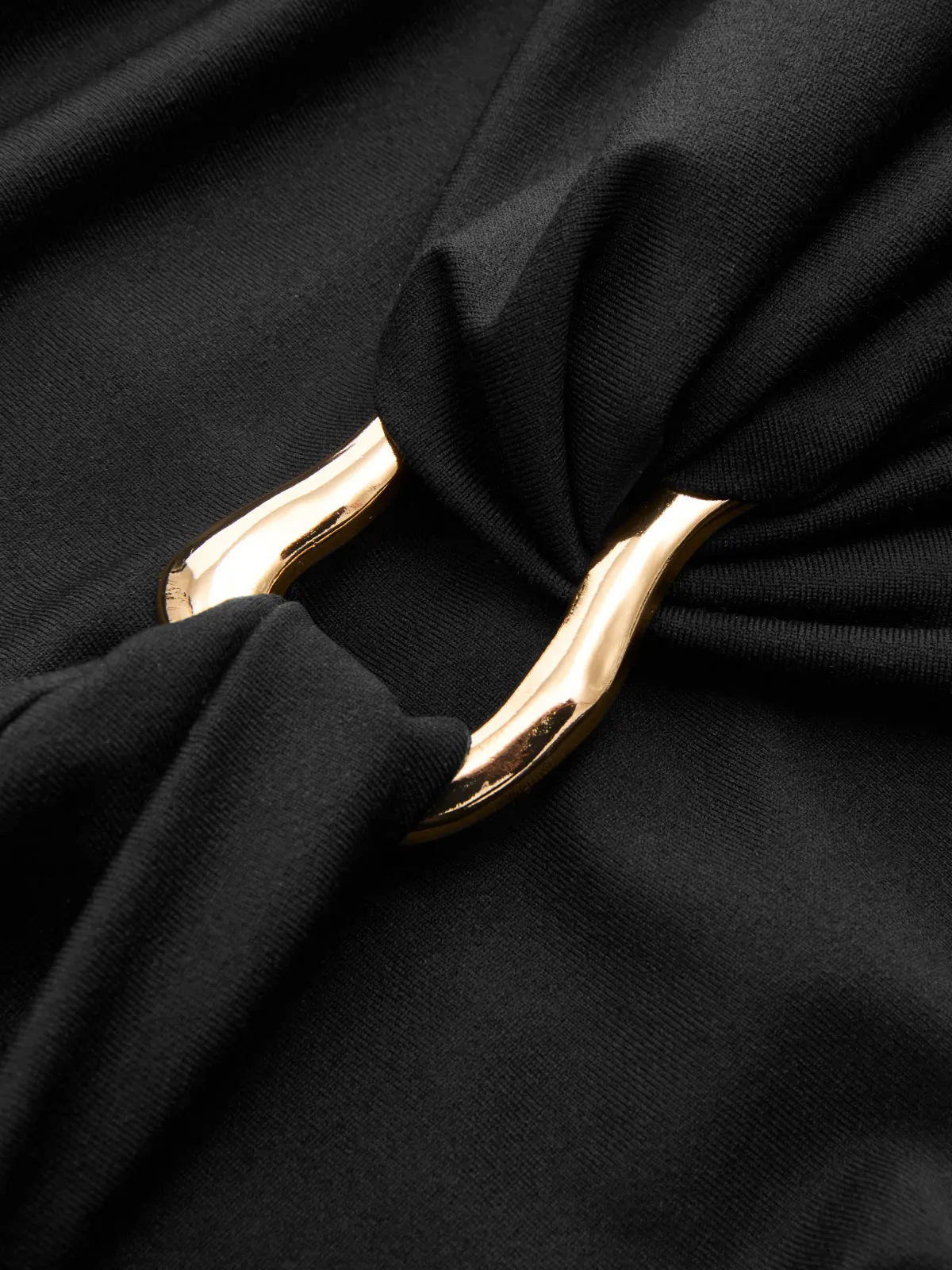 Metal Detail Long-Sleeve Midi Dress sold by COMMENSE product image thumbnail 4