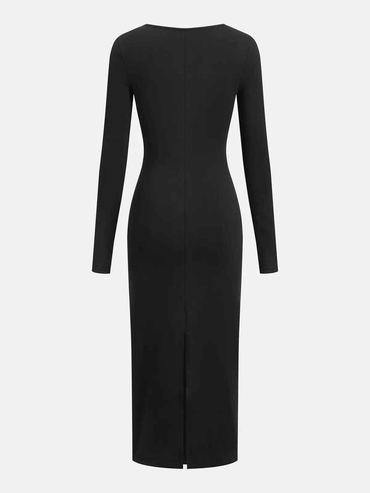 Metal Detail Long-Sleeve Midi Dress sold by COMMENSE product image thumbnail 2