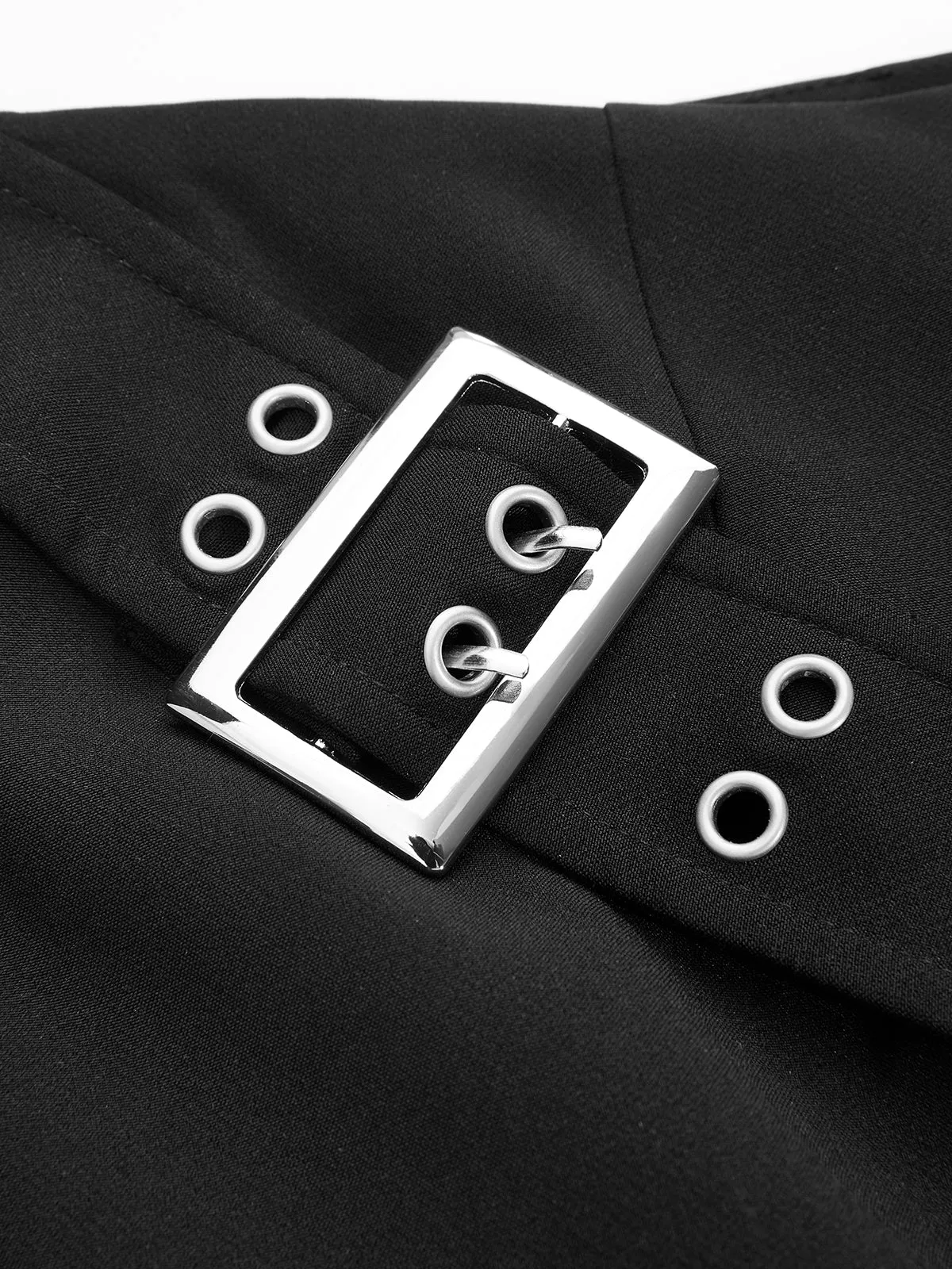 Belted Overlay Chiffon Pleated Asymmetrical Maxi Skirt sold by COMMENSE product image thumbnail 3