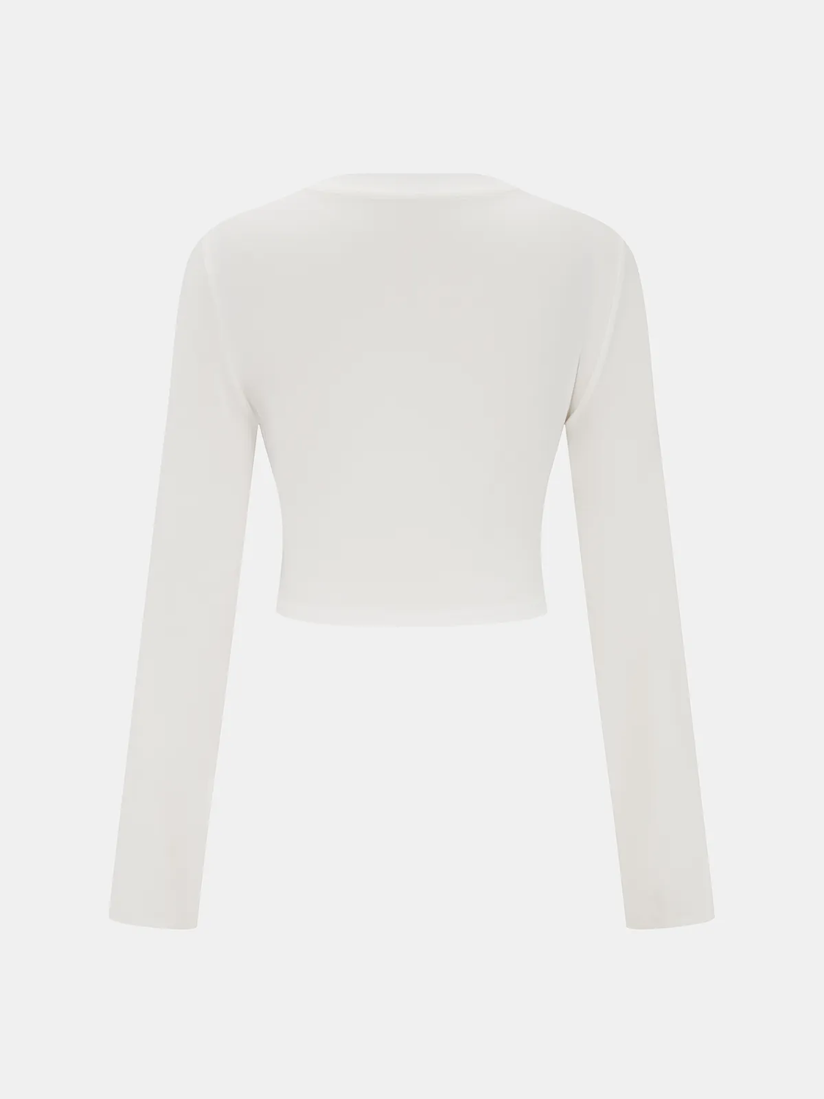 Cotton-Blend Knot-Front Cropped Top sold by COMMENSE product image thumbnail 2
