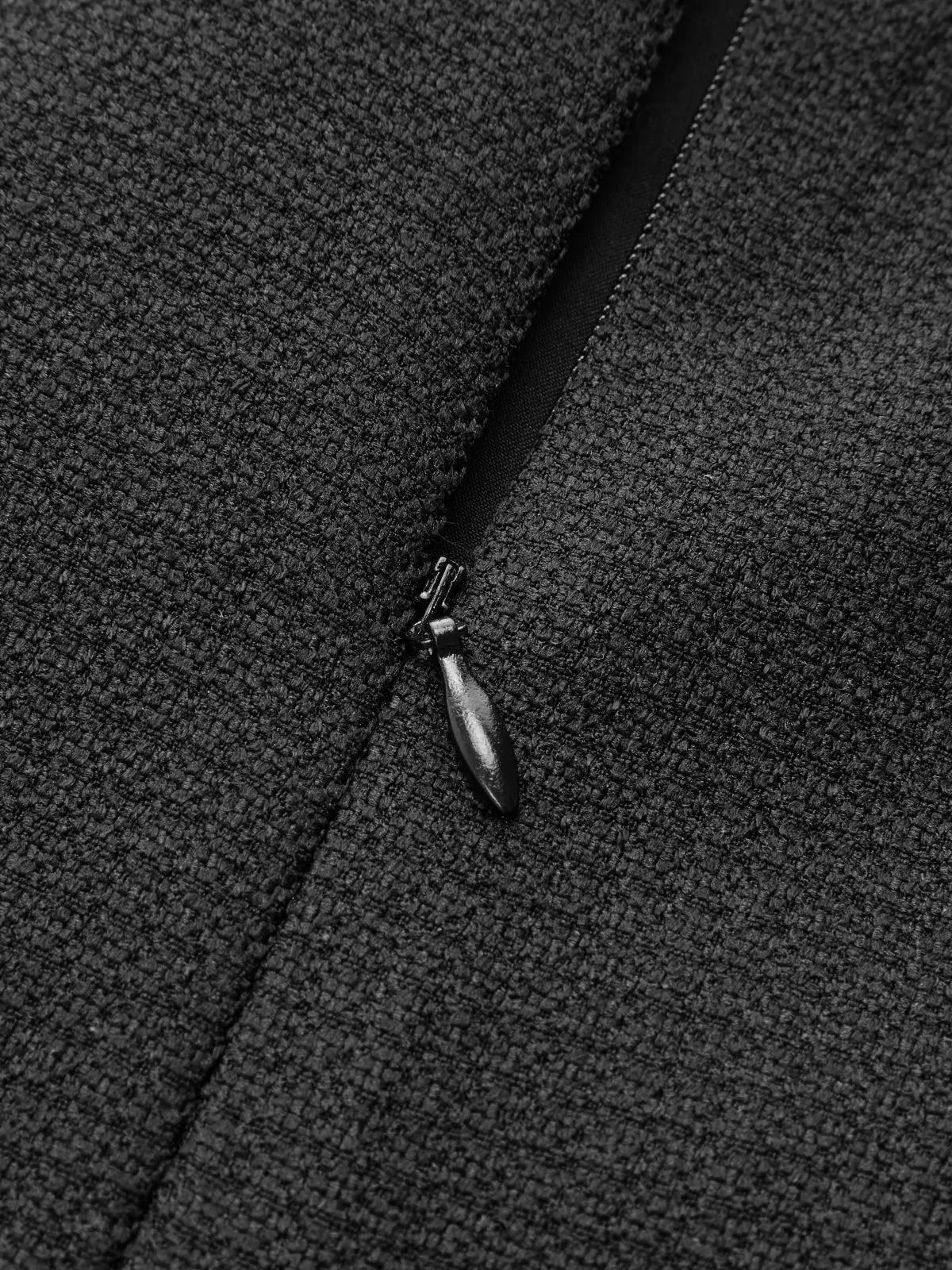 Sheer Sleeve Metal Detail Tweed Mini Dress sold by COMMENSE product image thumbnail 5