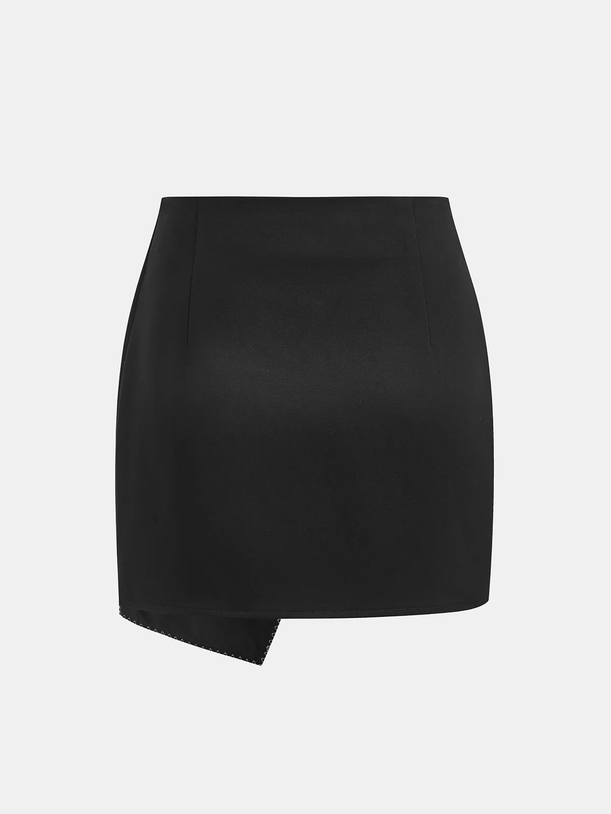 Contrast Scalloped Trim Wrap Mini Skirt sold by COMMENSE product image thumbnail 2