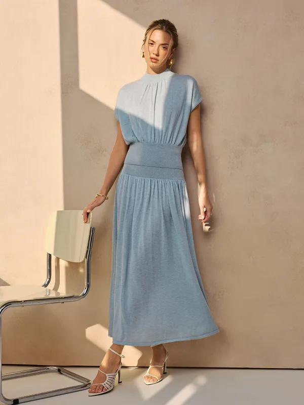 Wool-Blend Cinched Top & Midi Skirt Set made by COMMENSE