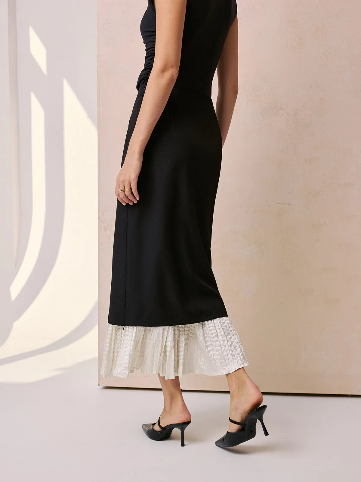 Buckle Detail Pointed-Toe Slingback Heels sold by COMMENSE product image thumbnail 5