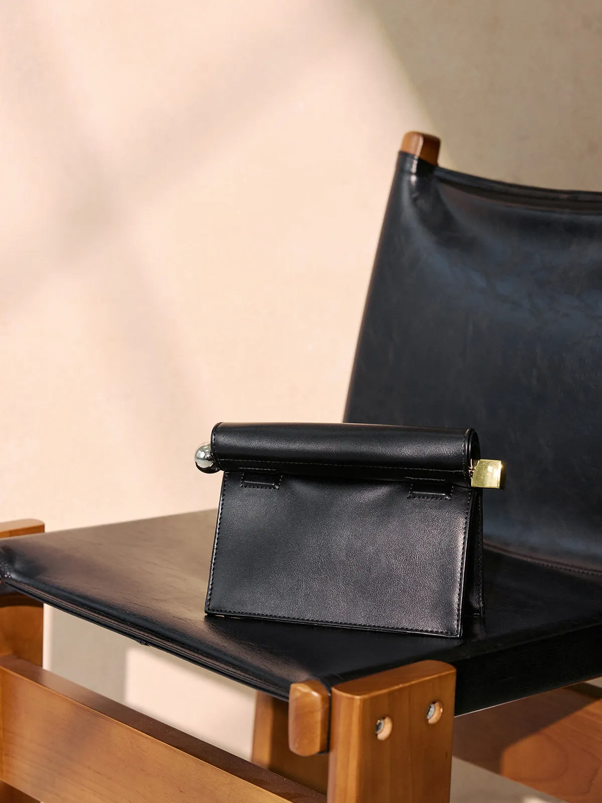 Metal Accent Roll-Top Clutch Bag sold by COMMENSE product image thumbnail 4