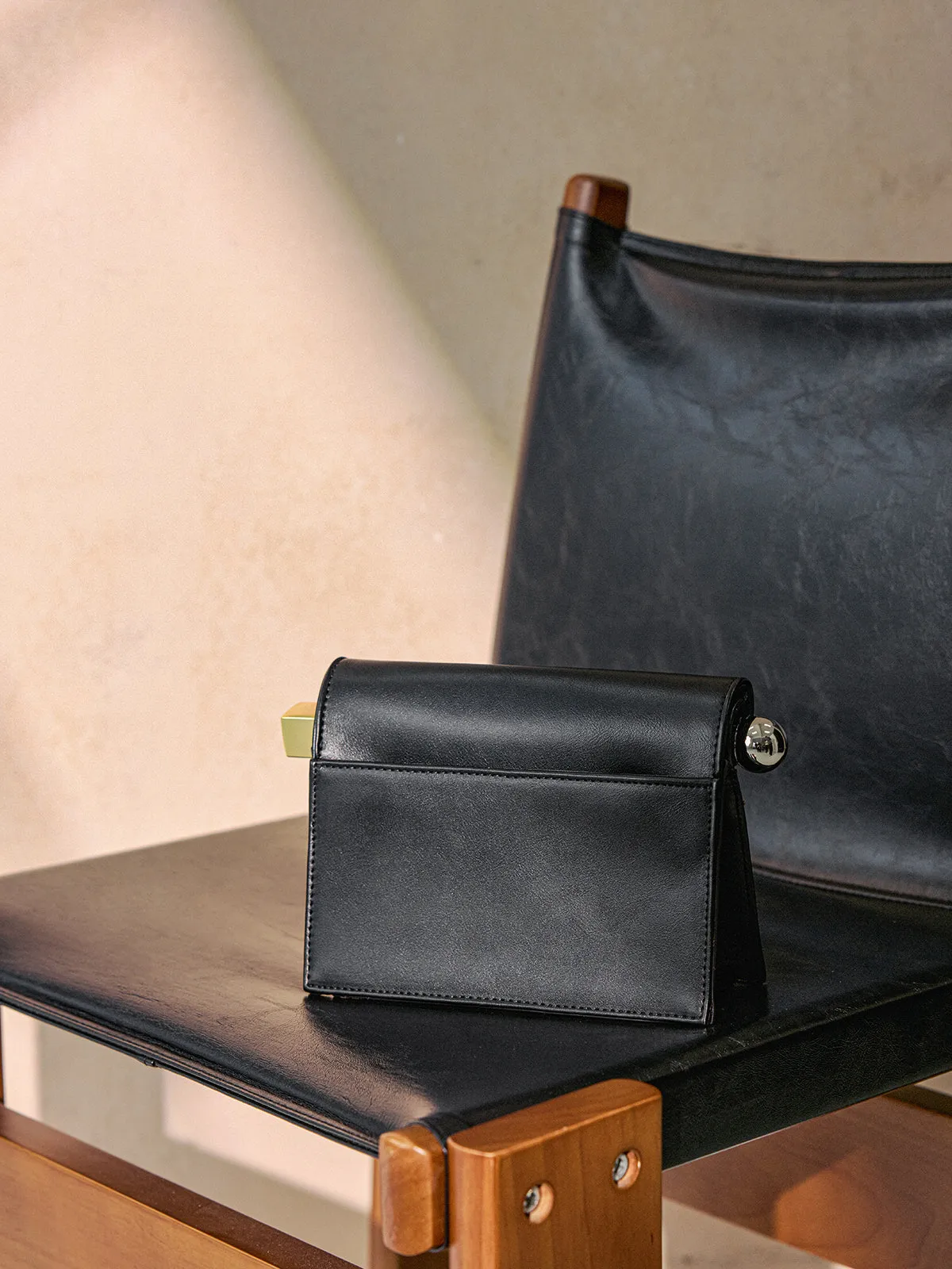 Metal Accent Roll-Top Clutch Bag sold by COMMENSE product image thumbnail 5