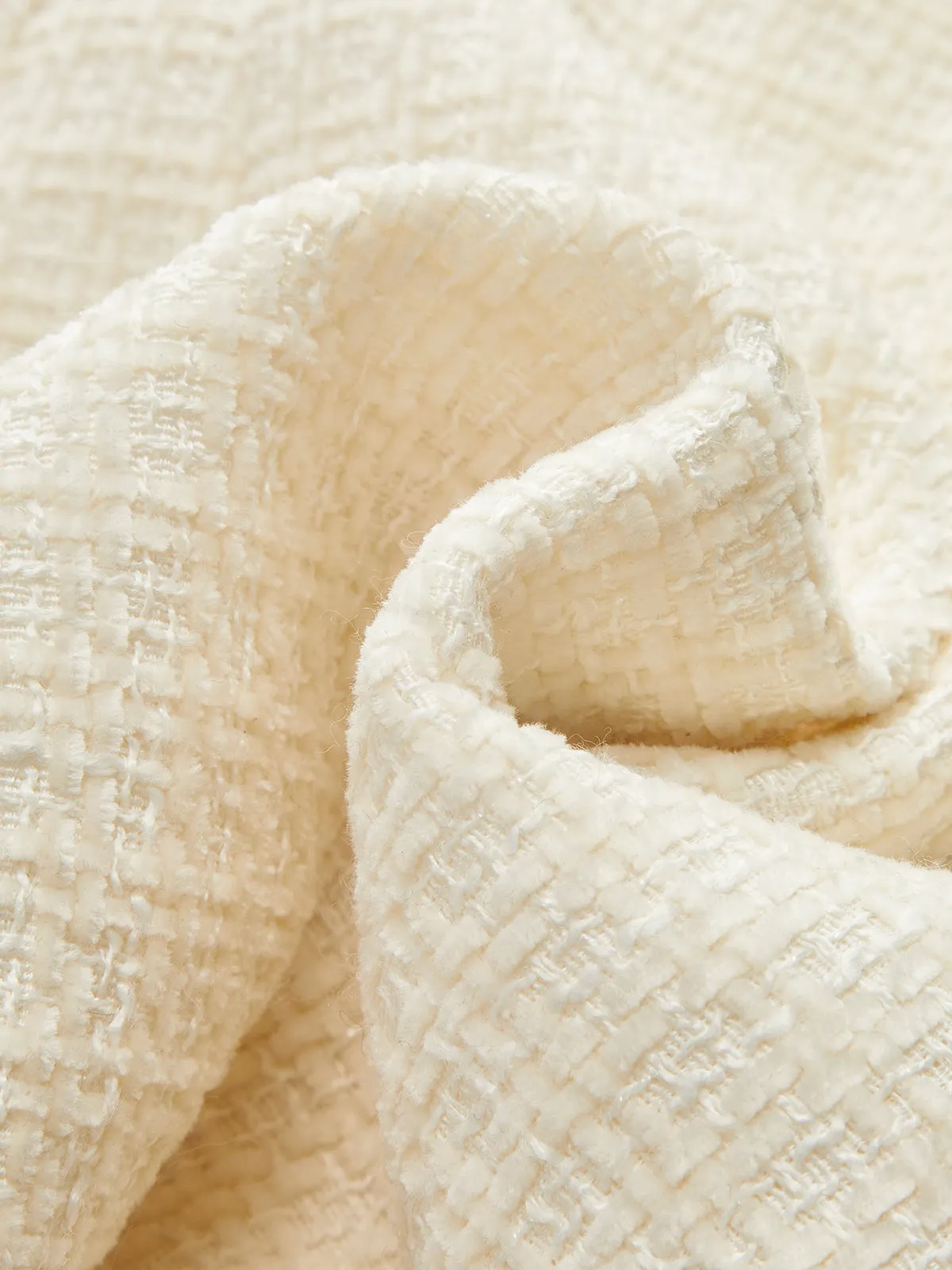 Tweed Sleeveless V-Neck Belted Mini Dress sold by COMMENSE product image thumbnail 3