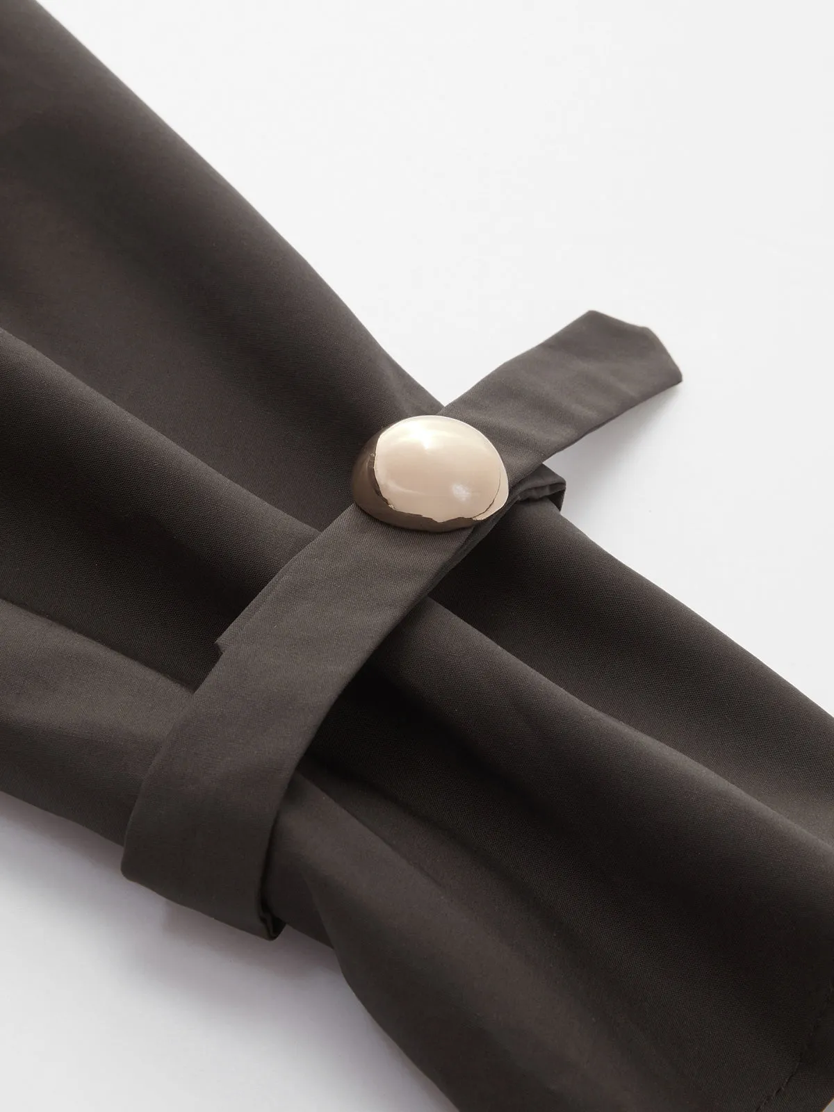 Tencel-Blend Asymmetric Wrap Blouse sold by COMMENSE product image thumbnail 3