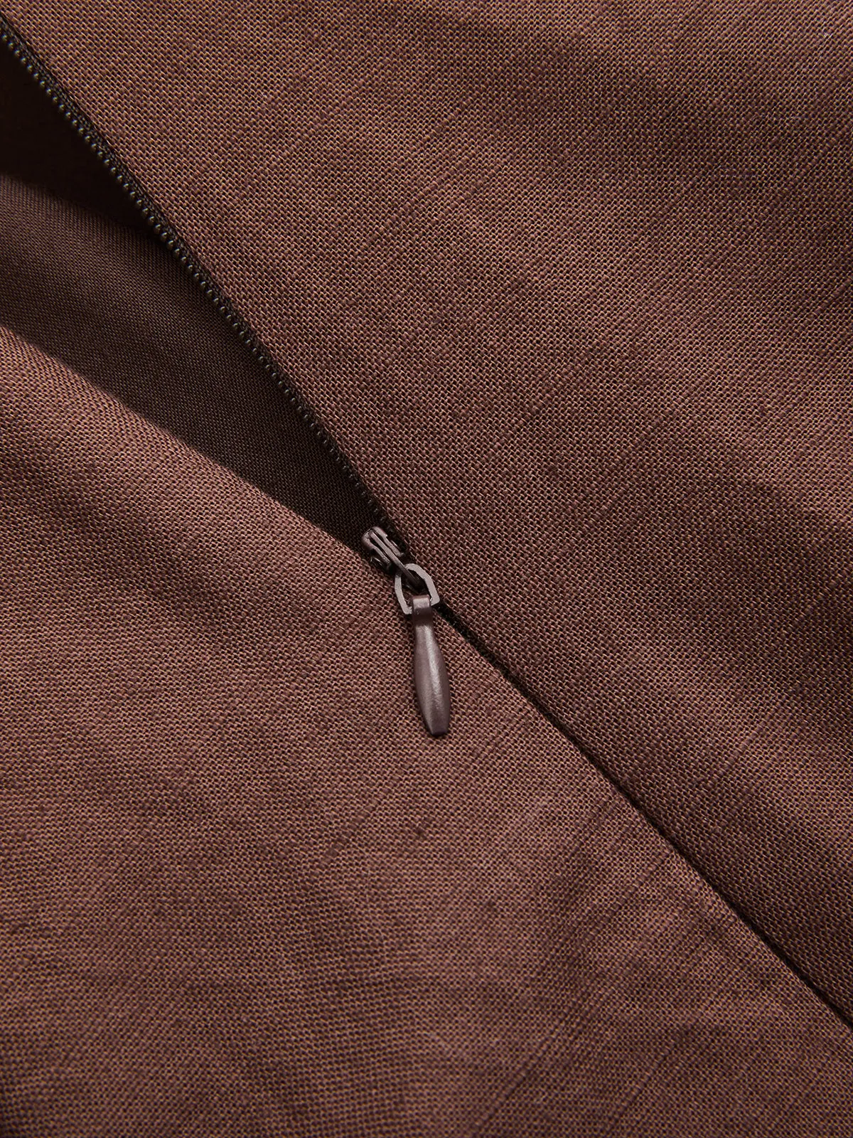 Cotton Linen Sleeveless Ruched Mini Dress sold by COMMENSE product image thumbnail 5