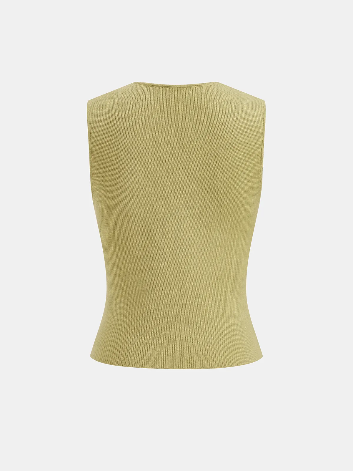 Metal Button Knit Vest & Midi Skirt Set sold by COMMENSE product image thumbnail 4