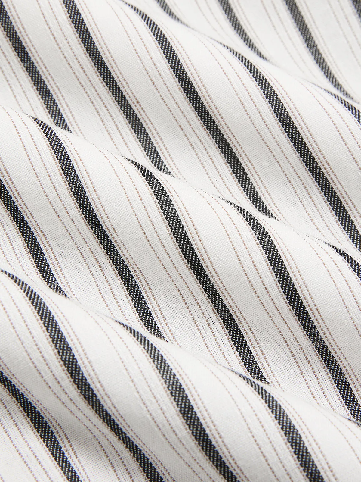 Striped Collared Sleeveless Tie Waist Midi Dress sold by COMMENSE product image thumbnail 4