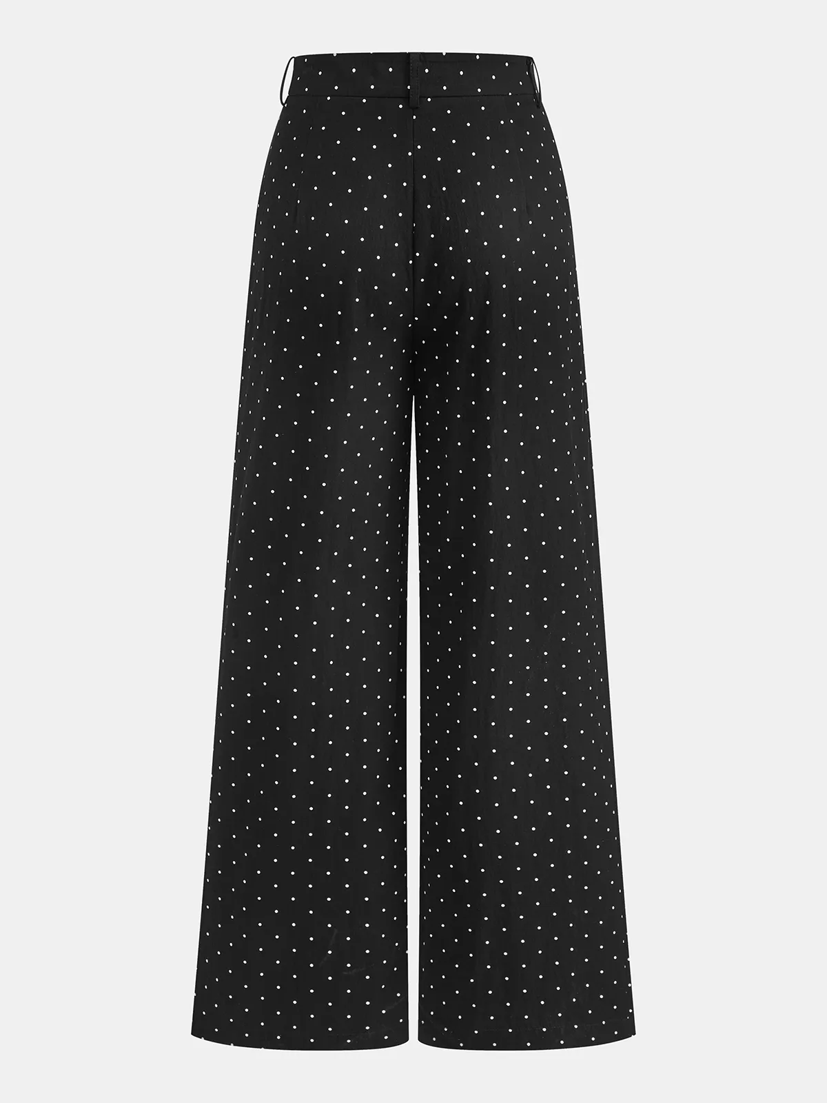 Polka Dot Tie Neck Top & Wide Leg Pants Set sold by COMMENSE product image thumbnail 5