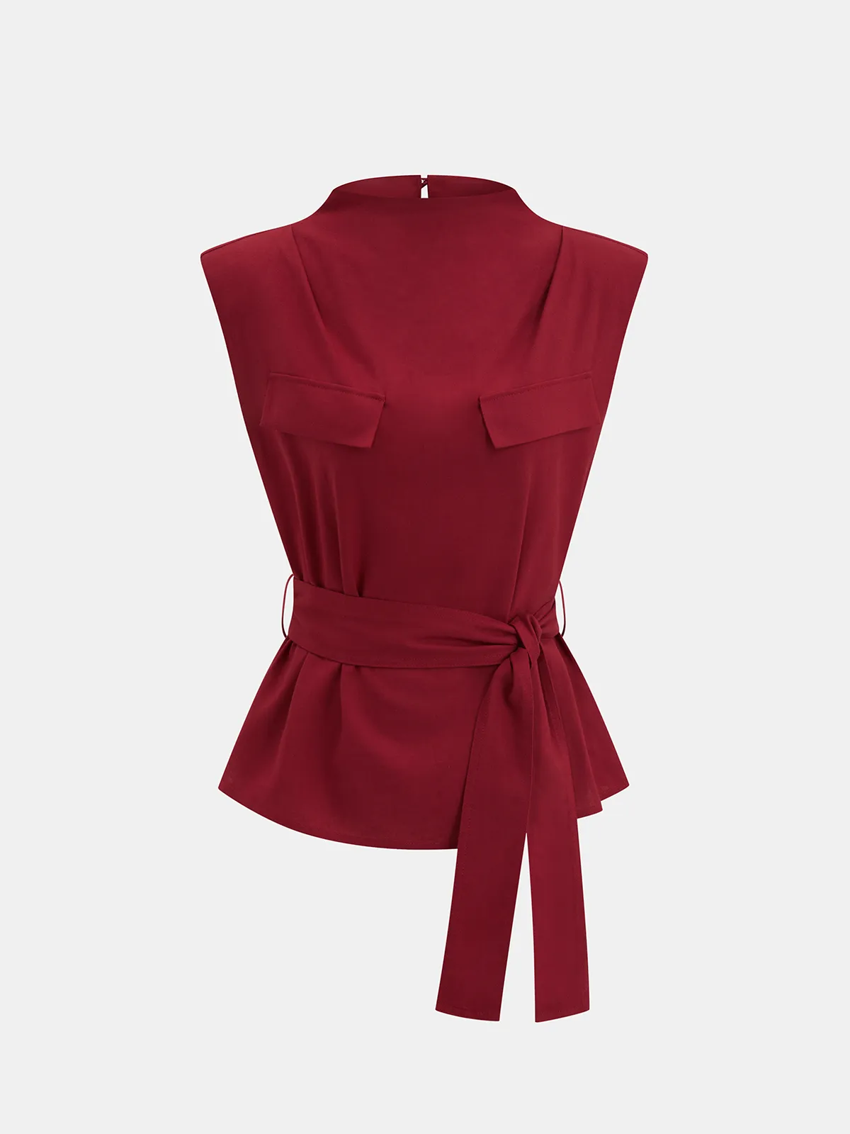 Belted Sleeveless Top & Wide Leg Pants Set sold by COMMENSE product image thumbnail 2