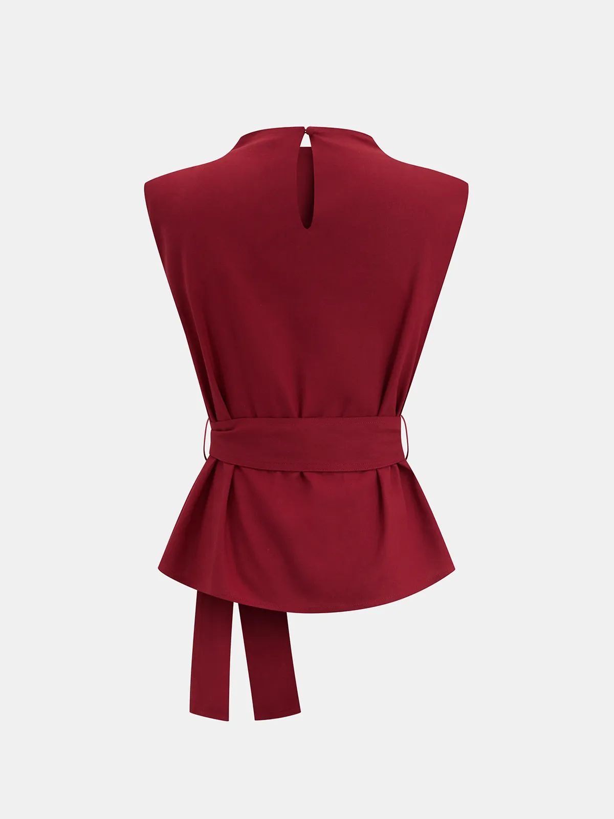 Belted Sleeveless Top & Wide Leg Pants Set sold by COMMENSE product image thumbnail 3
