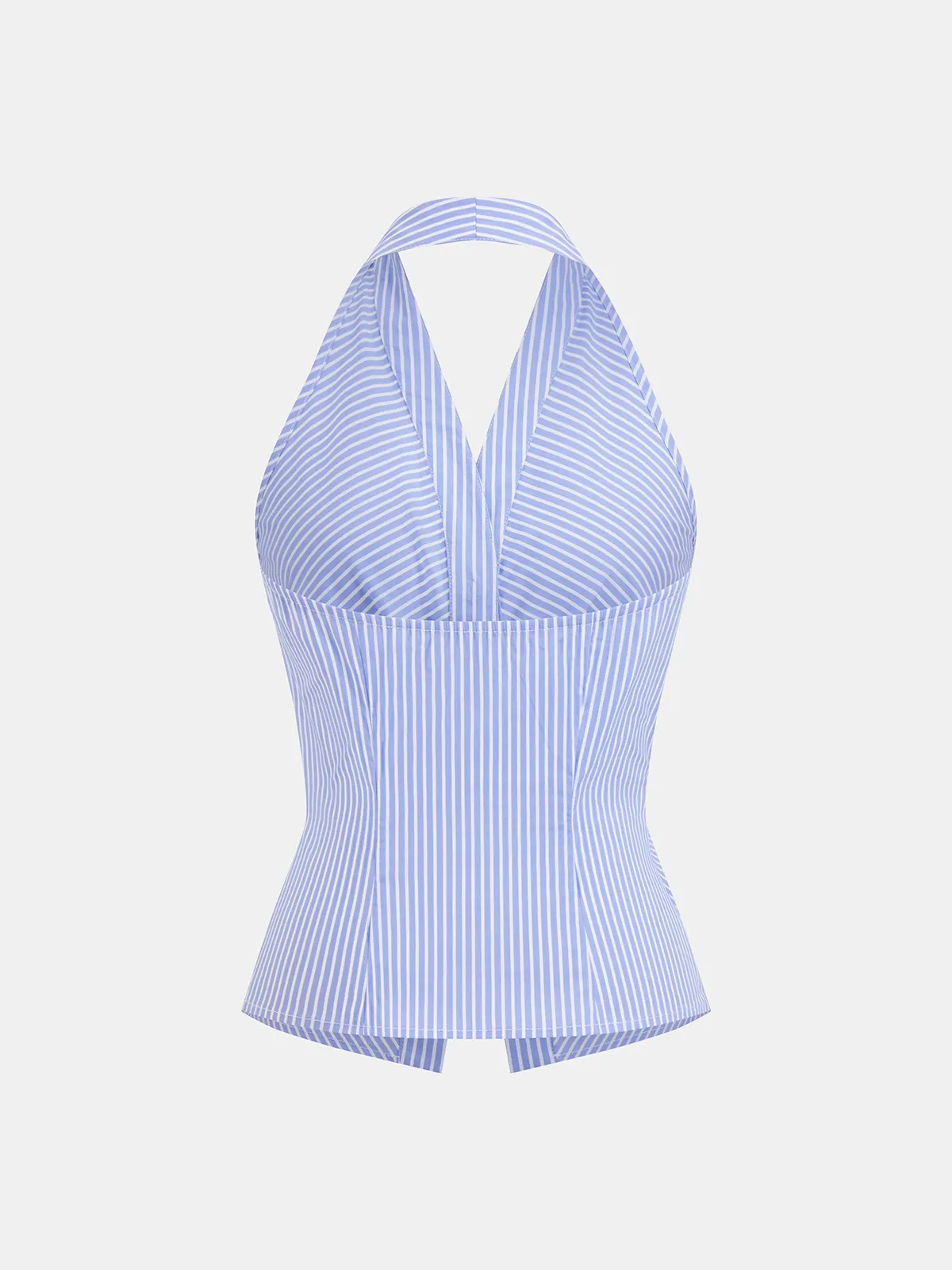 Cotton Blend Striped Halter Top sold by COMMENSE product image thumbnail 2