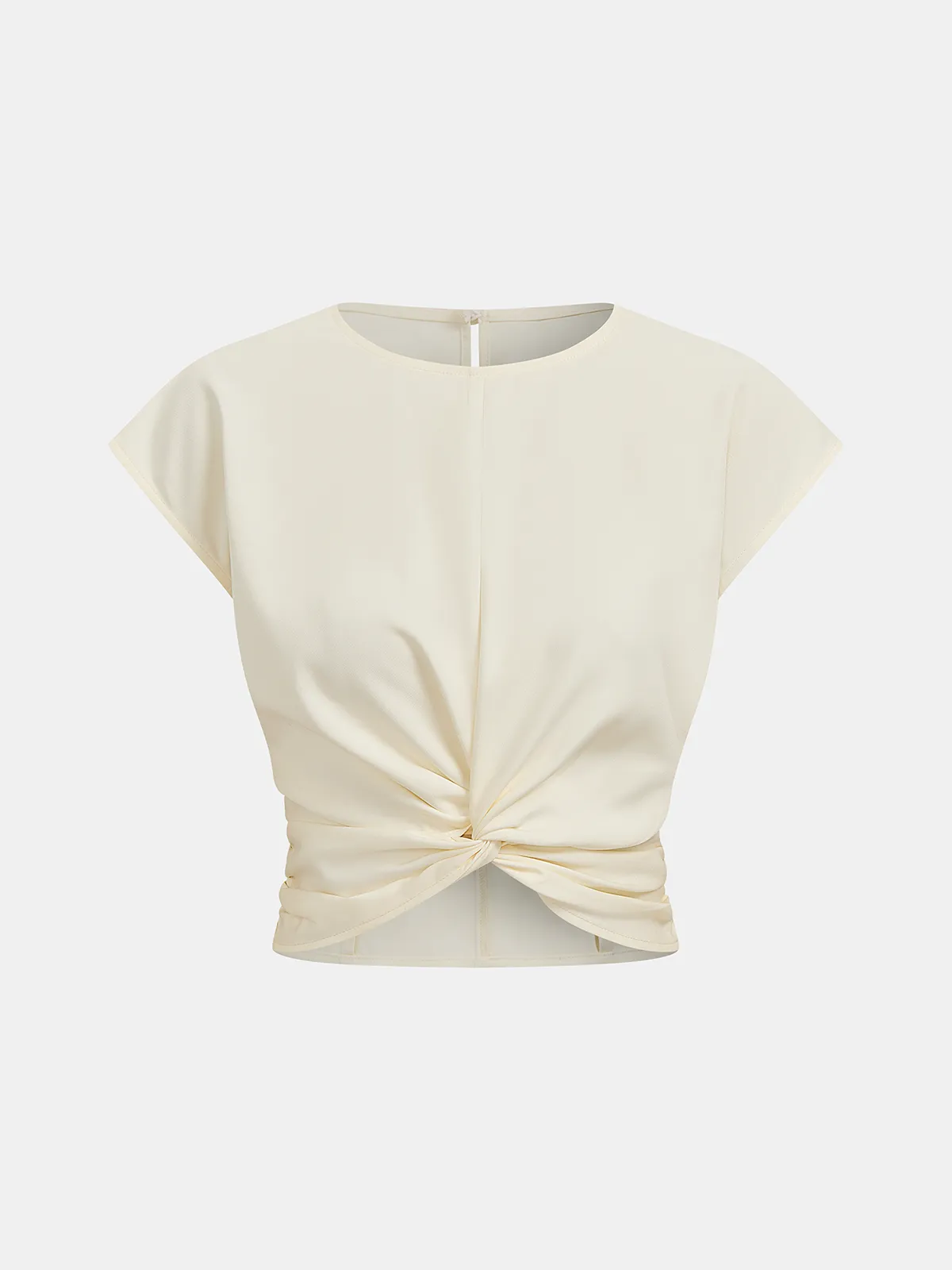 Twist-Front Crop Top & Midi Skirt Set sold by COMMENSE product image thumbnail 2