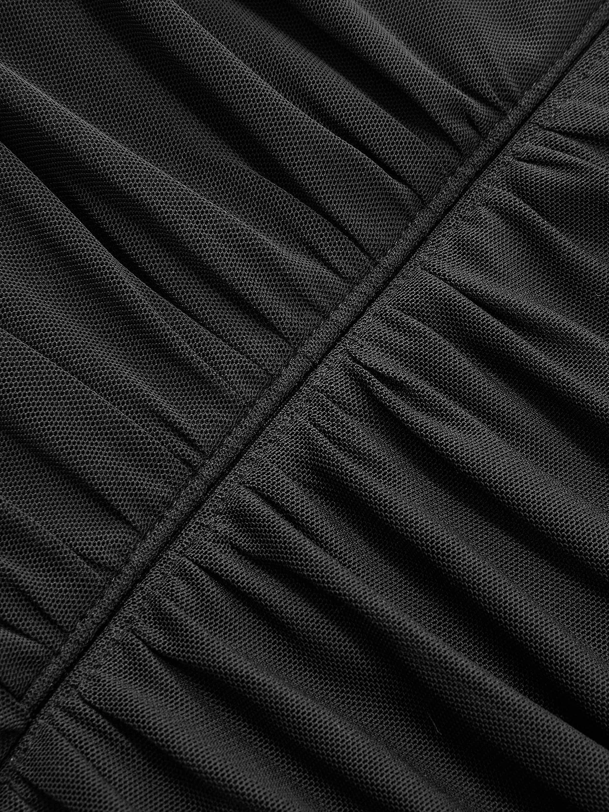 Draped Mesh Cape Sleeve Maxi Dress sold by COMMENSE product image thumbnail 5