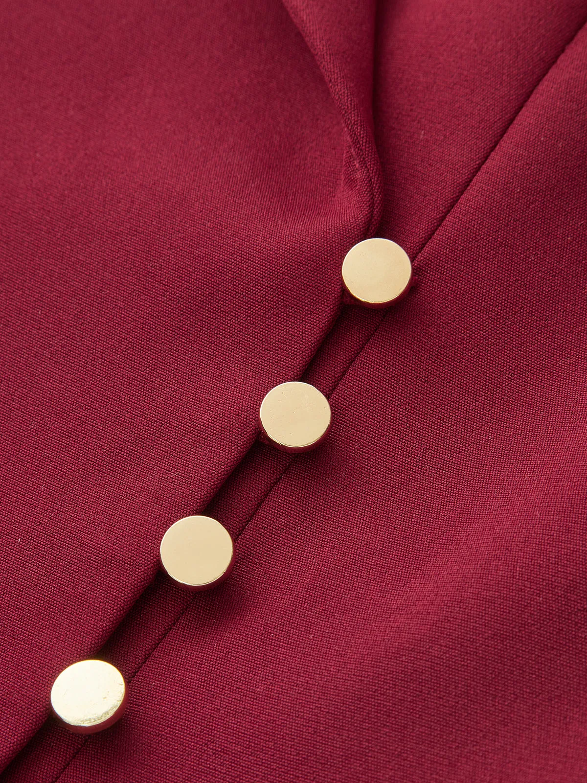 Metal Button Asymmetric Sleeveless Blazer Vest sold by COMMENSE product image thumbnail 4