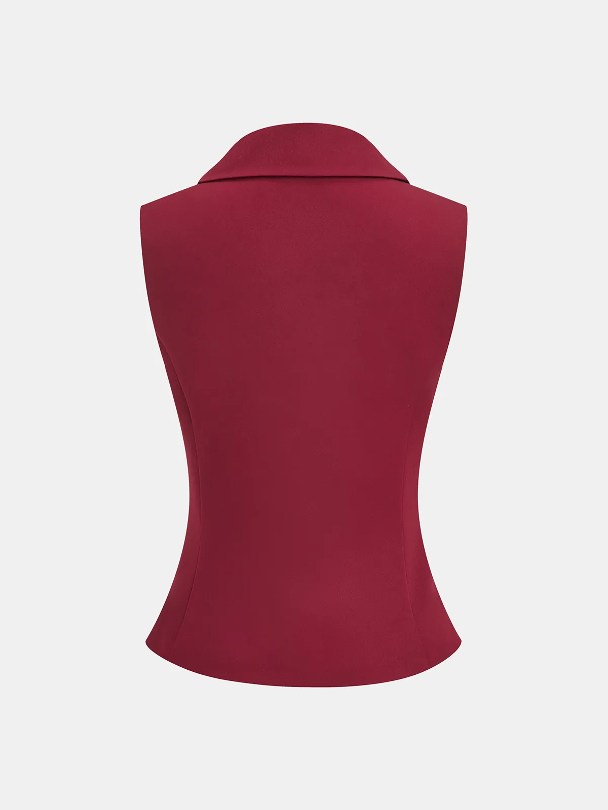 Metal Button Asymmetric Sleeveless Blazer Vest sold by COMMENSE product image thumbnail 2