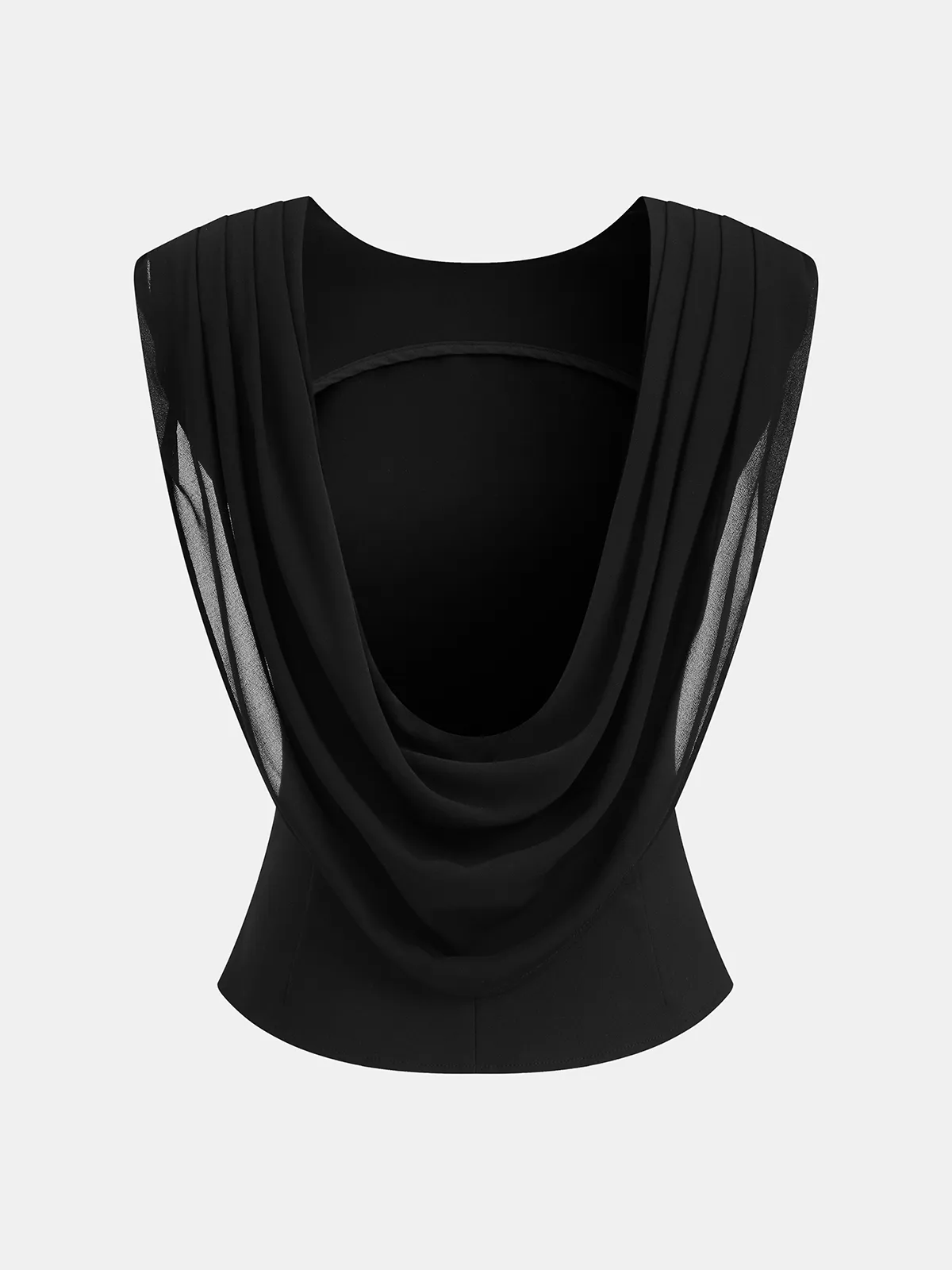 Draped Cowl-Back Sleeveless Top sold by COMMENSE product image thumbnail 2