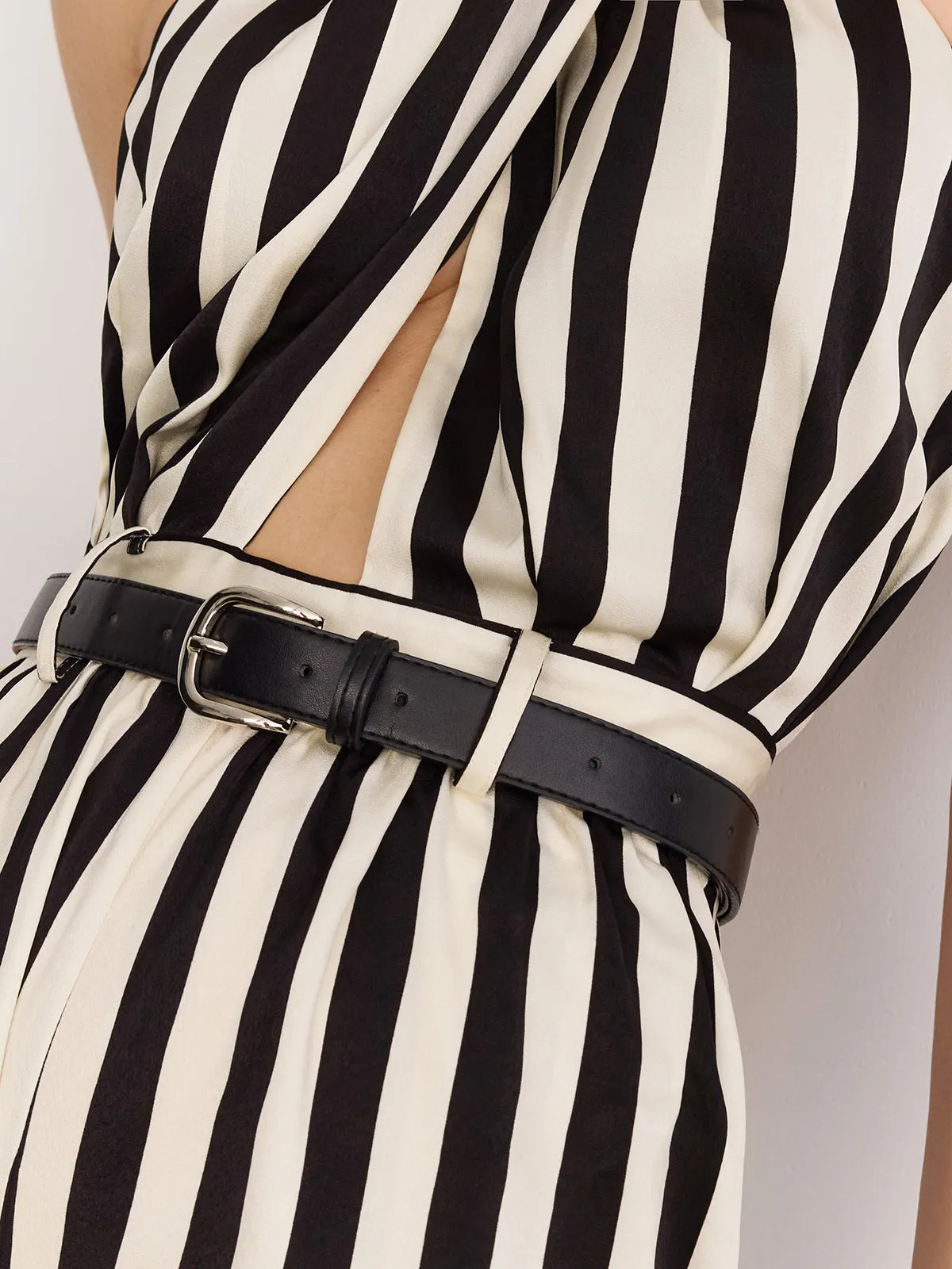 Halter Striped Belted Jumpsuit sold by COMMENSE product image thumbnail 5