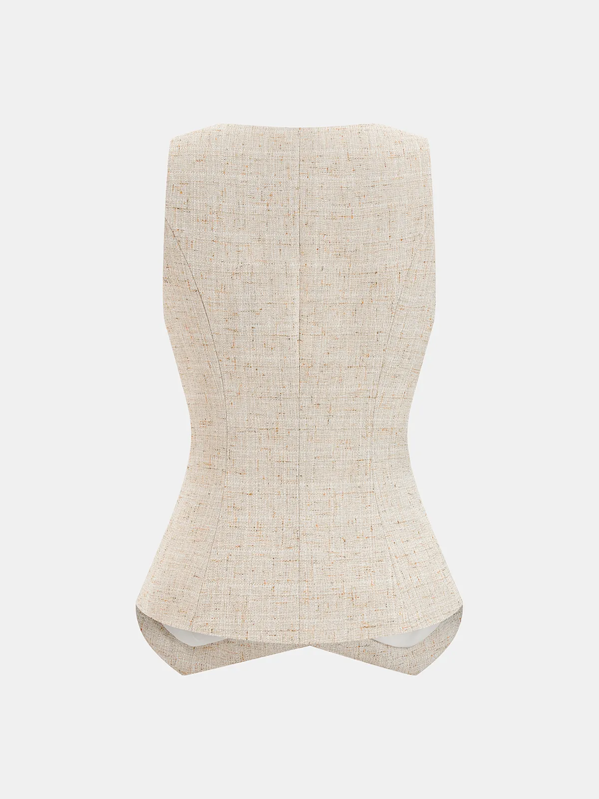 Tweed Buttoned Vest & Mini Shorts Set sold by COMMENSE product image thumbnail 4