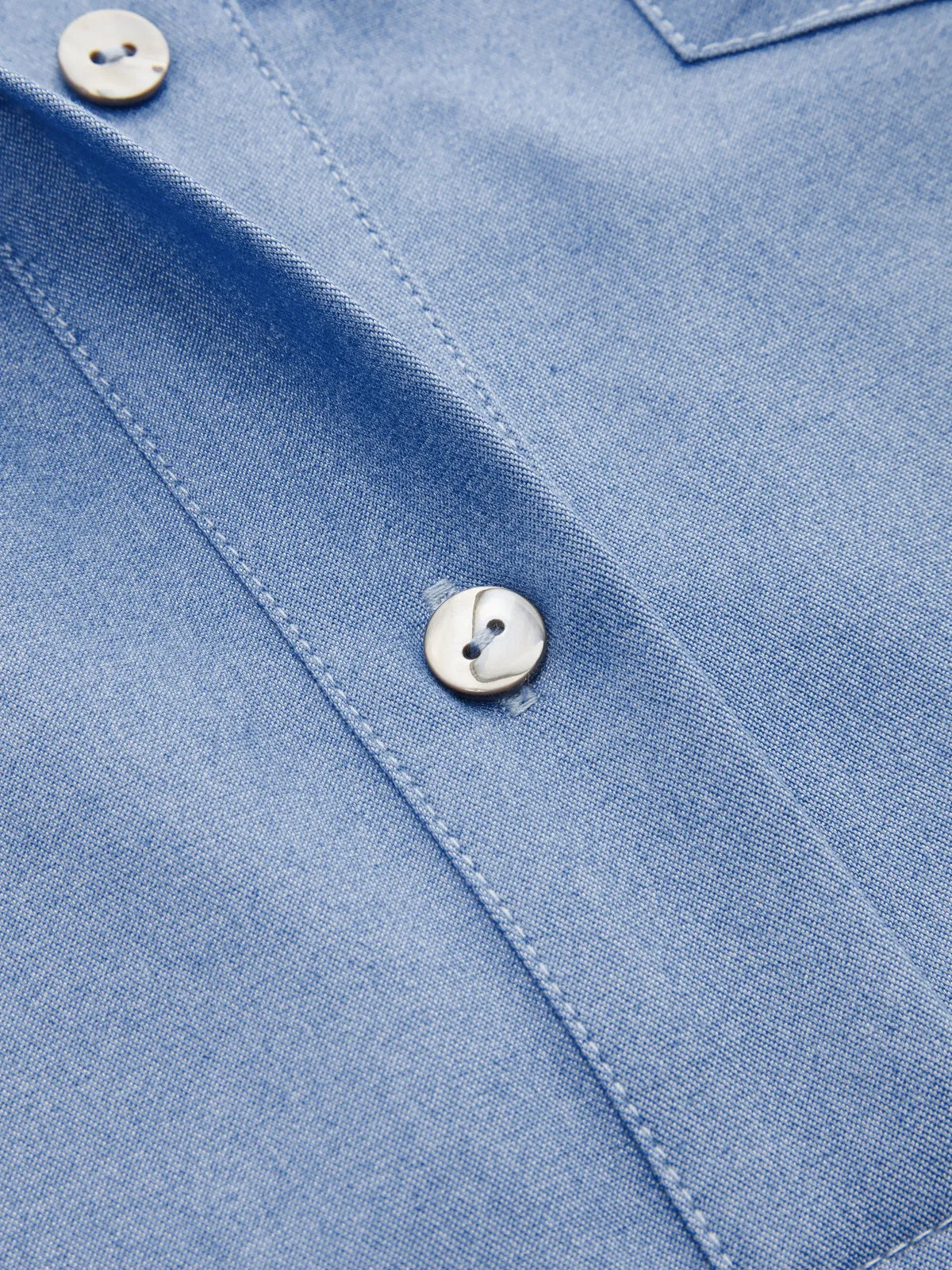 Denim Ruffle Hem Shirt Dress sold by COMMENSE product image thumbnail 5