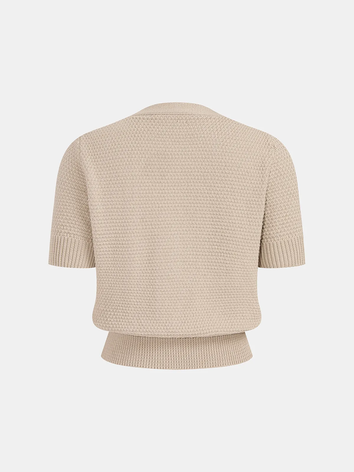 V-Neck Short Sleeve Starfish Button Cardigan sold by COMMENSE product image thumbnail 2