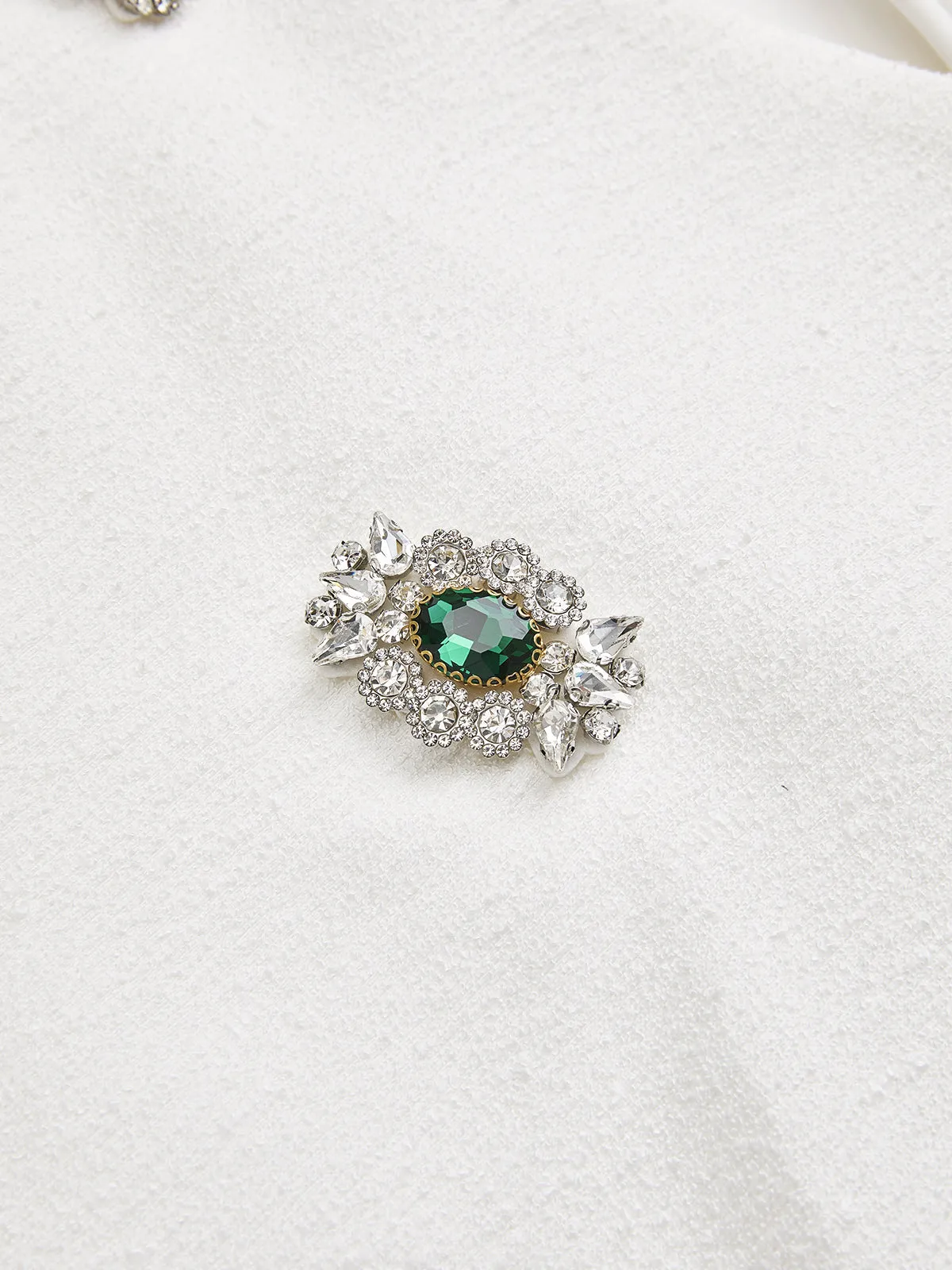 Jeweled Short Sleeve V-Neck Top sold by COMMENSE product image thumbnail 4