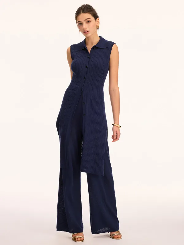 Sleeveless Knit Tunic Top & Pants Set sold by COMMENSE