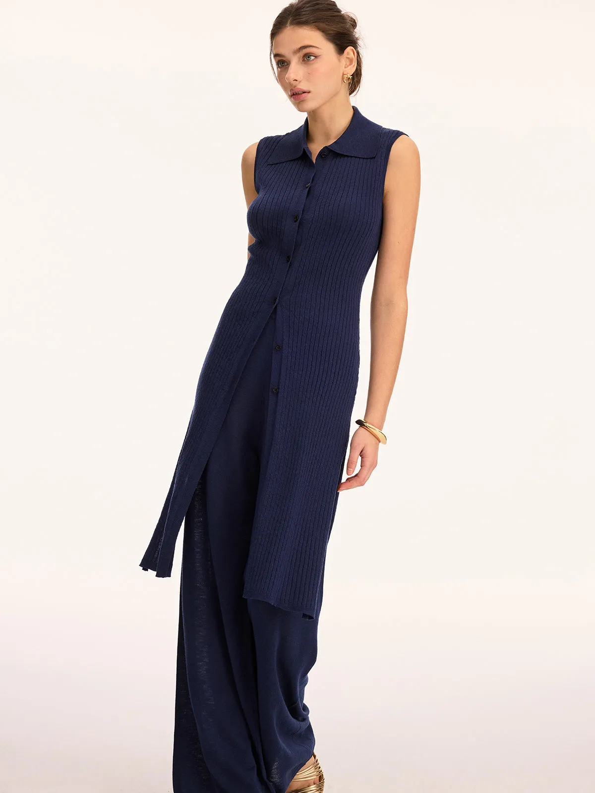 Sleeveless Knit Tunic Top & Pants Set sold by COMMENSE product image thumbnail 3