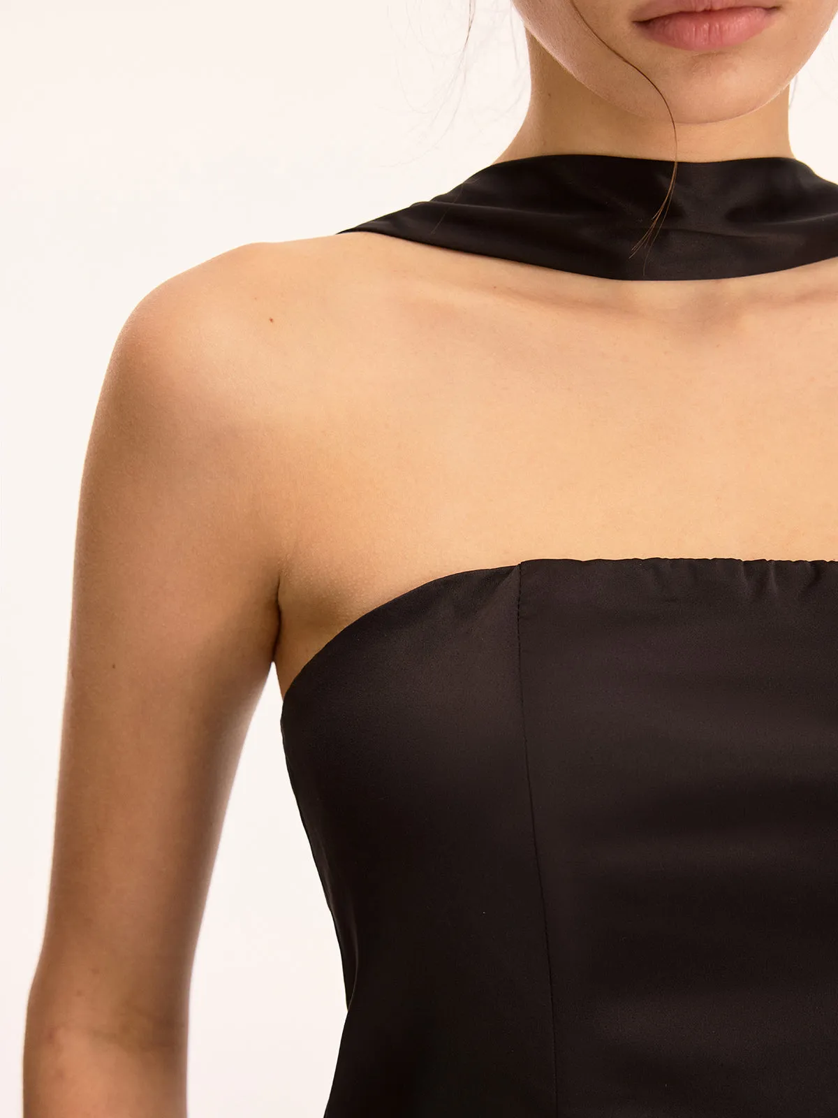 Satin Halter Neck Top & Mini Skirt Set sold by COMMENSE product image thumbnail 4