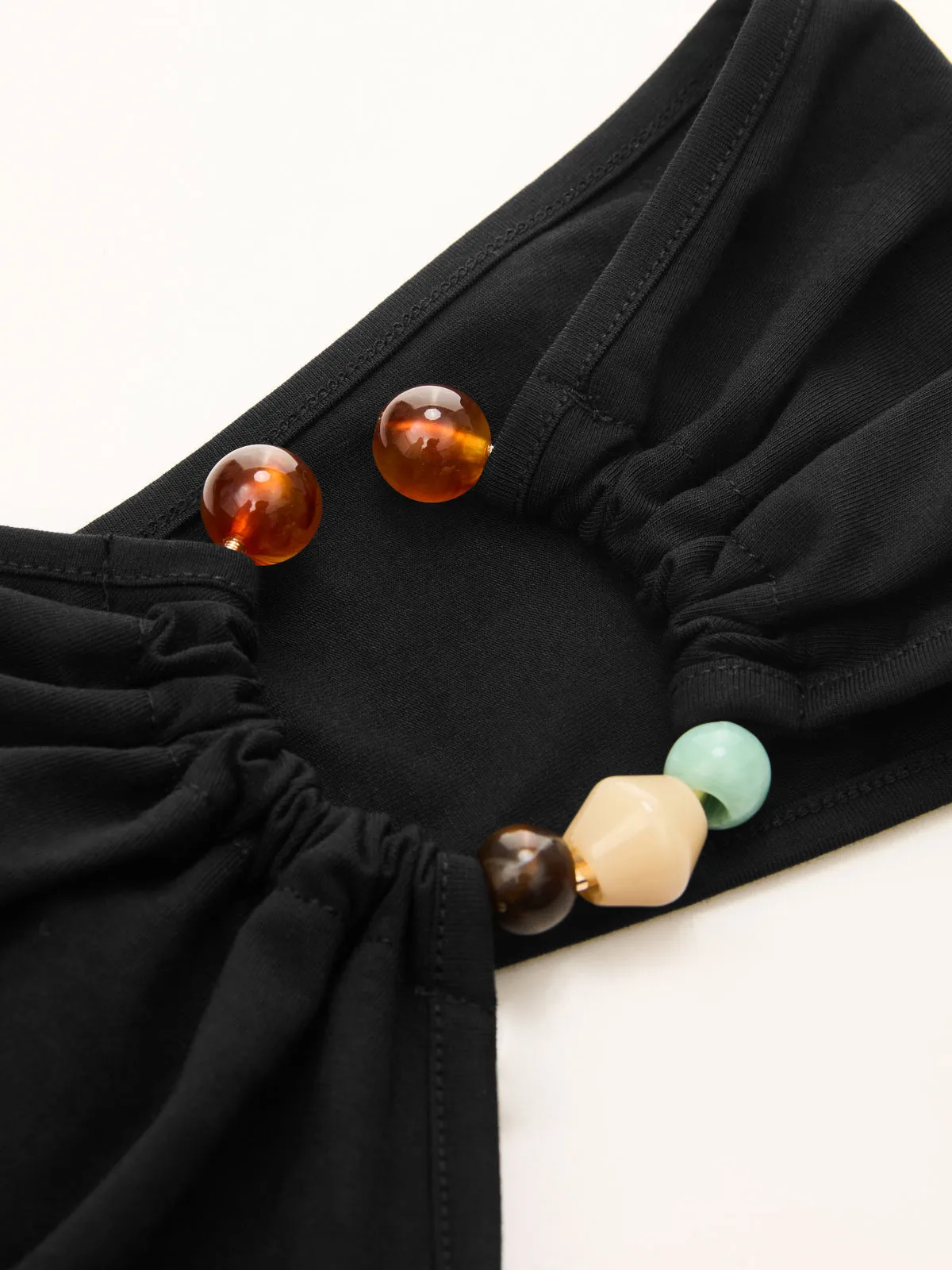 One Shoulder Beaded Fitted Tank Top sold by COMMENSE product image thumbnail 5