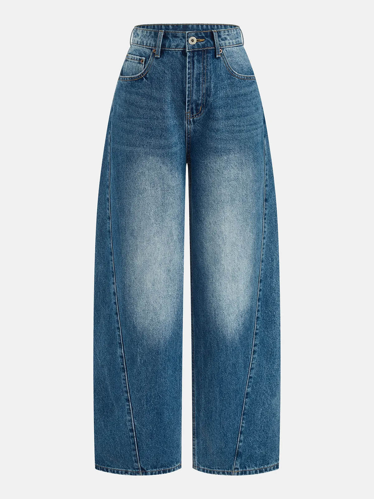 High-Waist Wide-Leg Denim Pants sold by COMMENSE