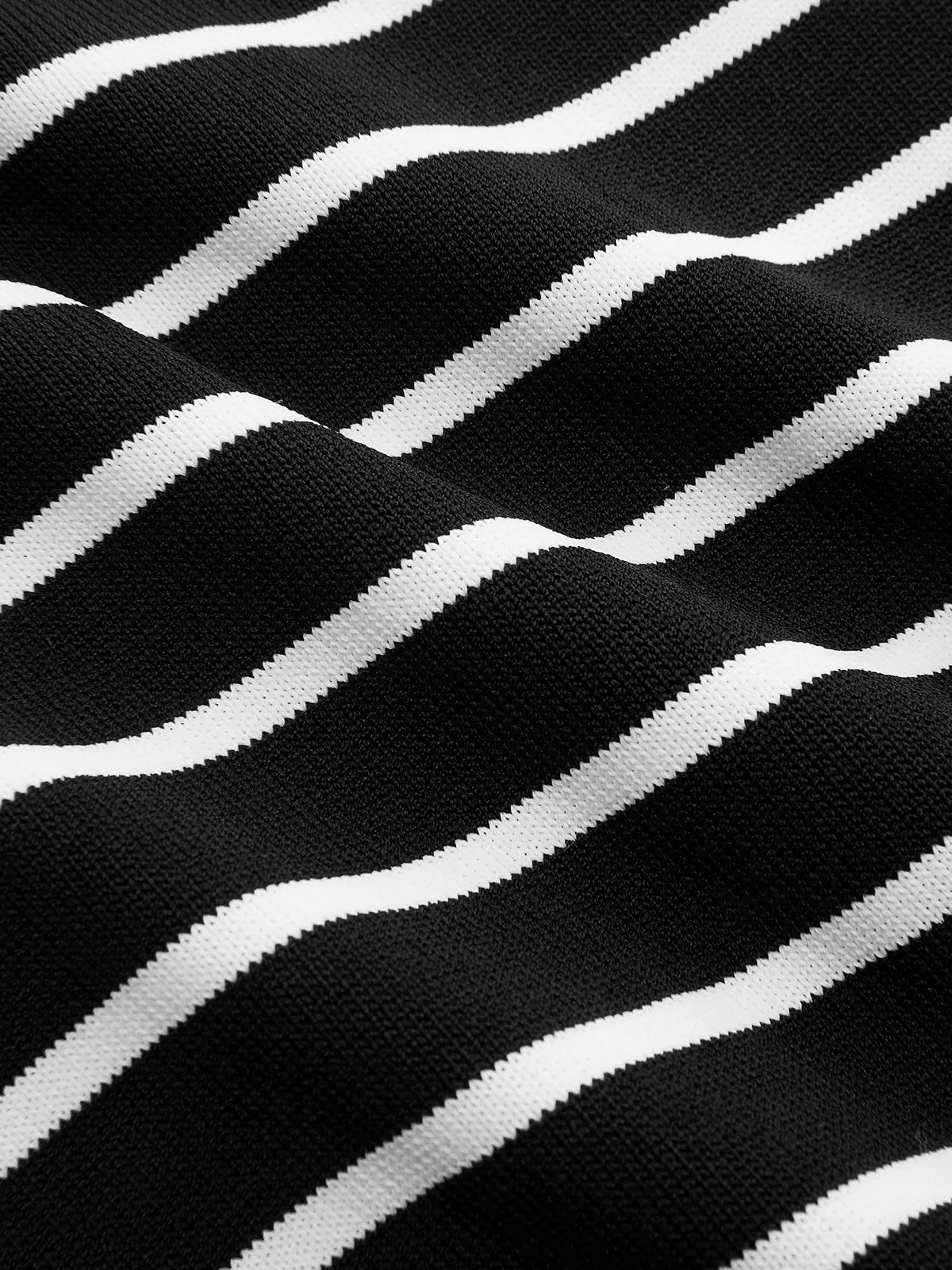 Striped Button-Front Sleeveless Knit Cardigan sold by COMMENSE product image thumbnail 3