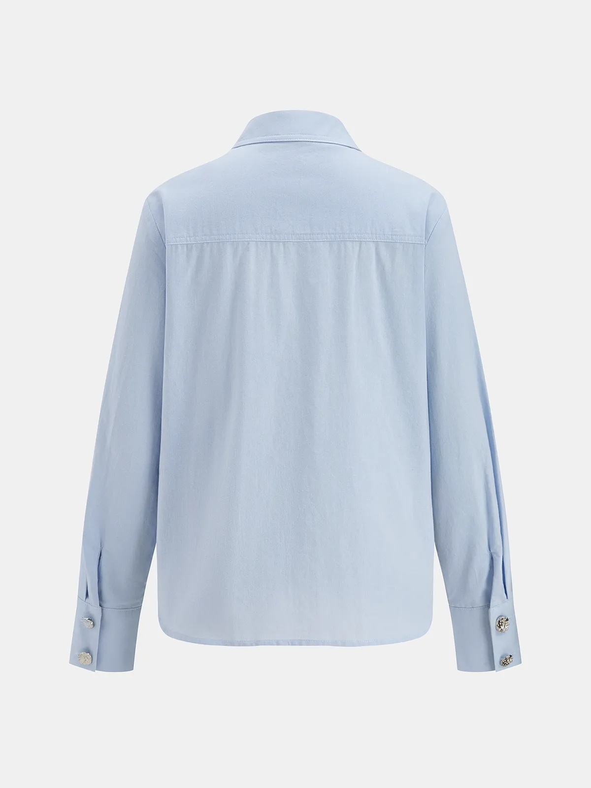 Cotton Knot-Front Shirt & Asymmetrical Skirt Set sold by COMMENSE product image thumbnail 4