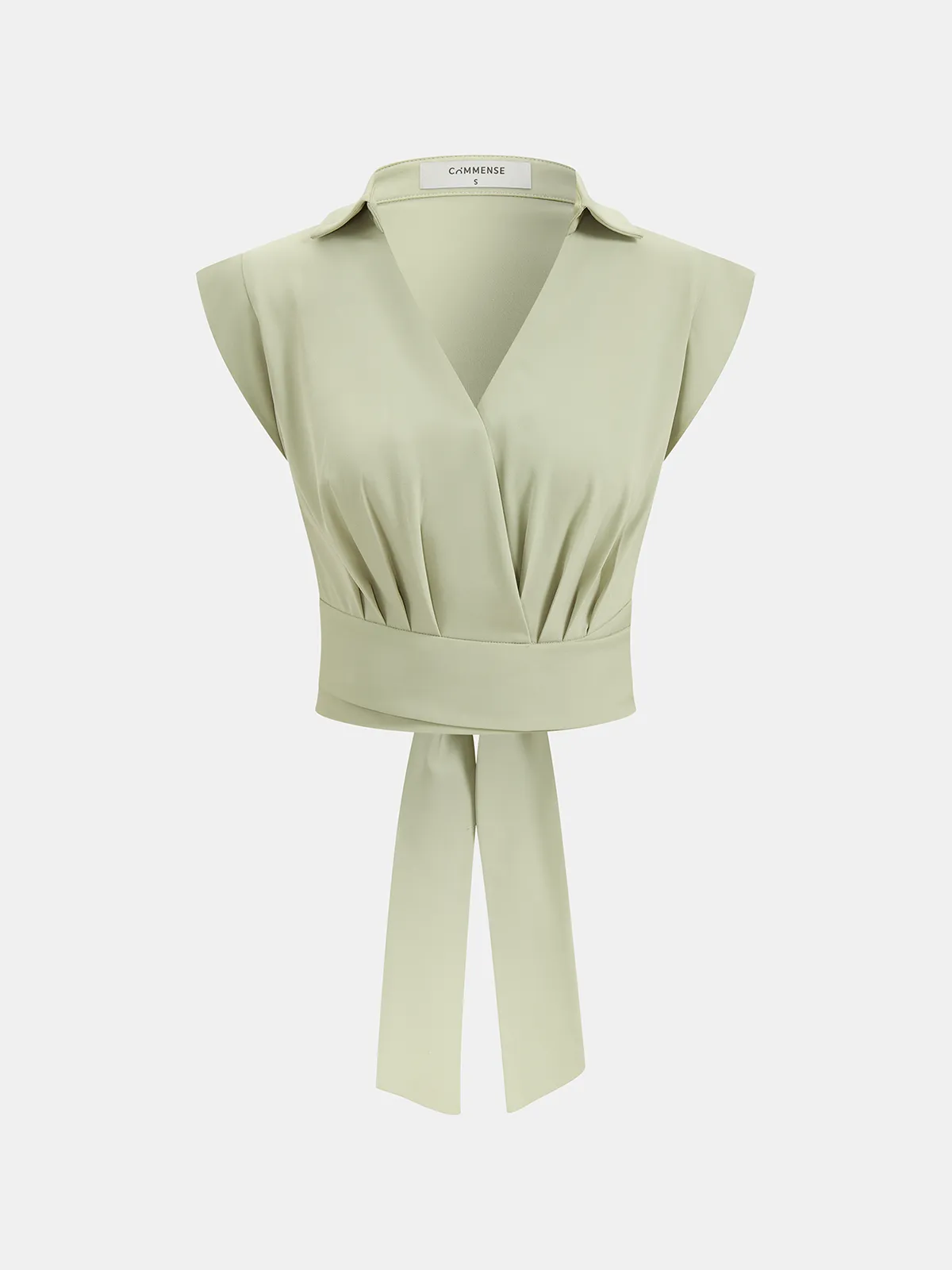 Sleeveless Tie Waist Top & Wide Leg Pants Set sold by COMMENSE product image thumbnail 2