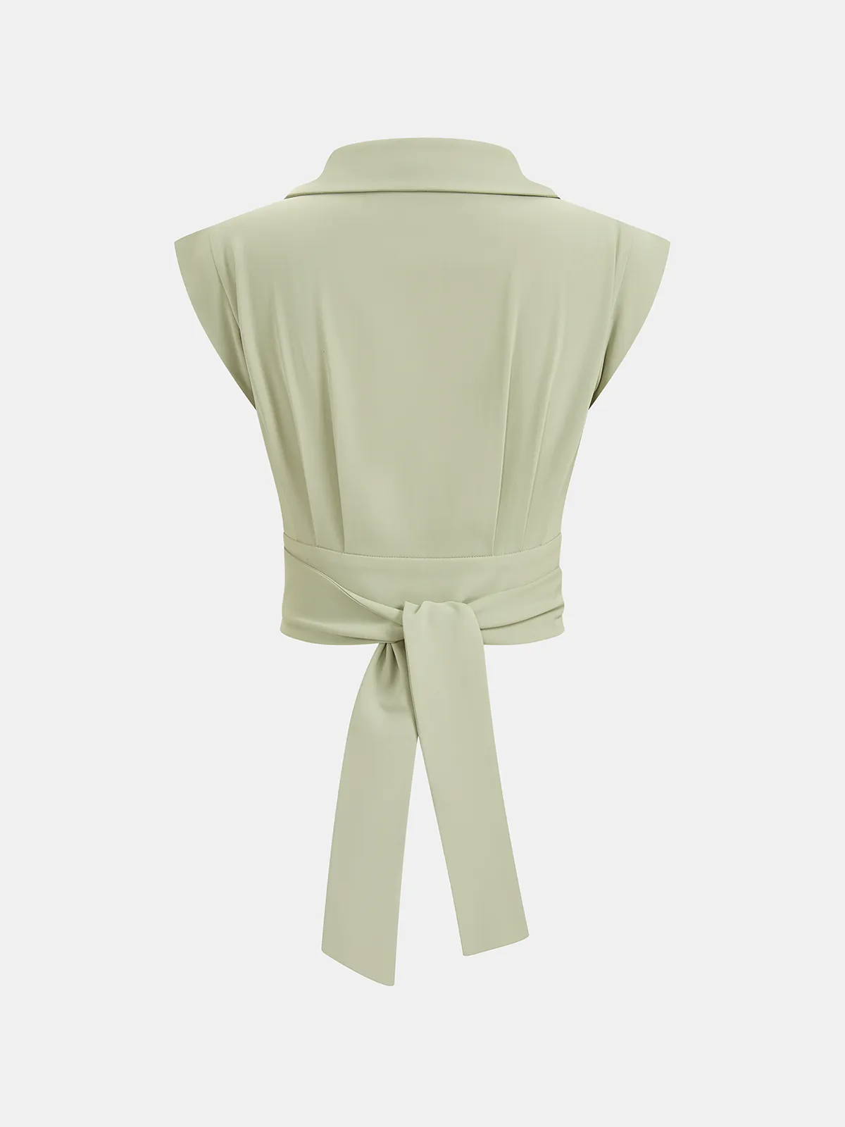 Sleeveless Tie Waist Top & Wide Leg Pants Set sold by COMMENSE product image thumbnail 3