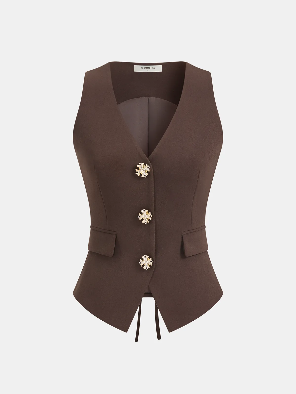 Sleeveless Vest & Wide Leg Pants Set sold by COMMENSE product image thumbnail 2