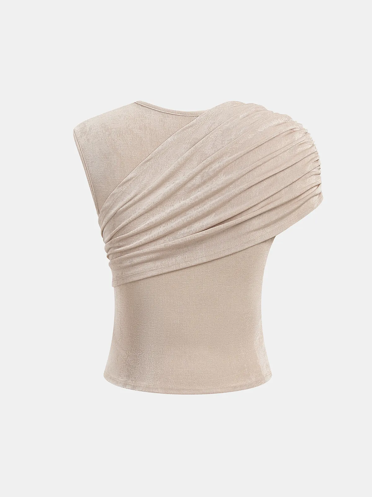Asymmetrical Draped Ruched Top sold by COMMENSE product image thumbnail 2