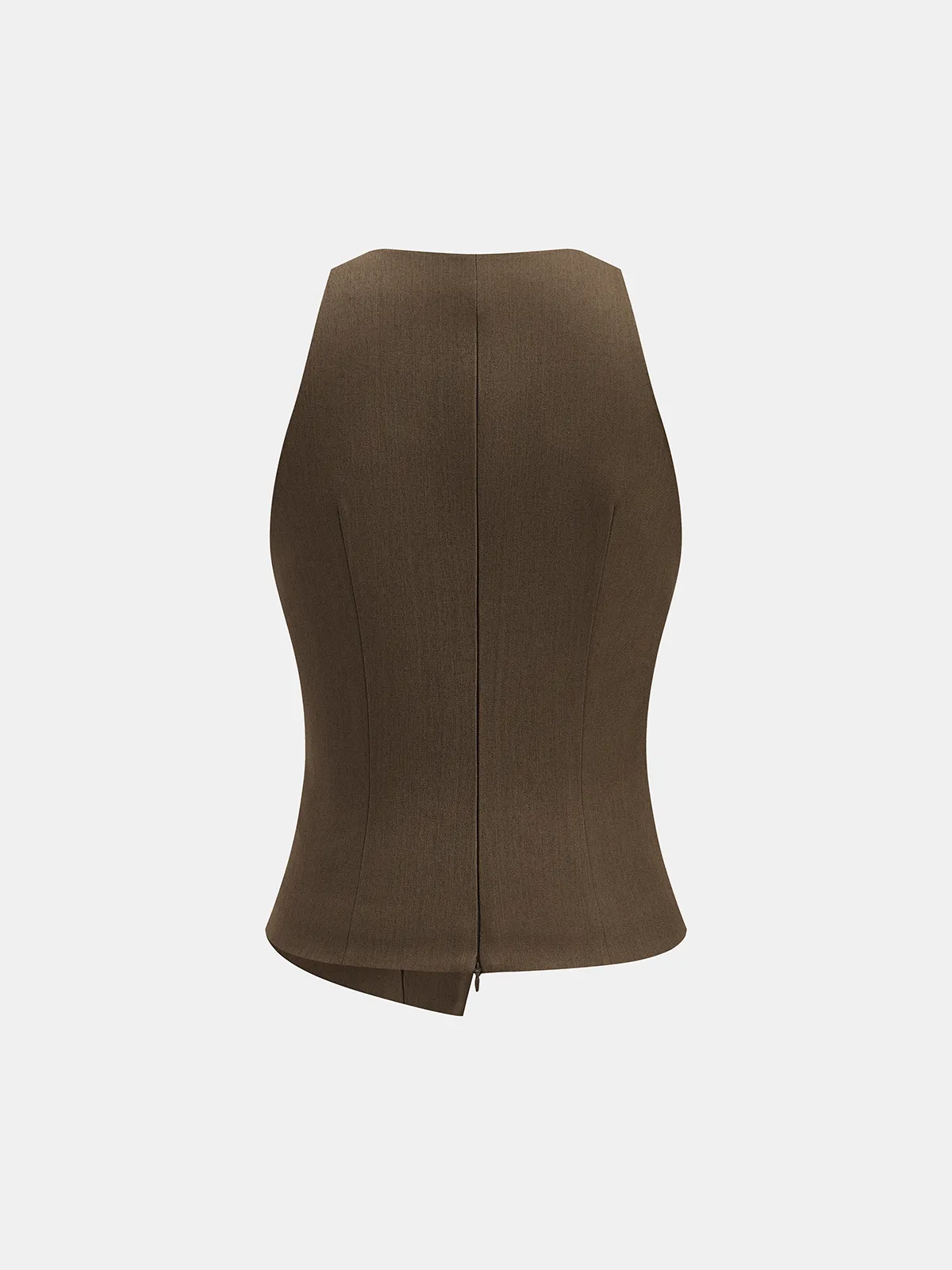 Deep V Cinched Waist Metal Buckle Vest sold by COMMENSE product image thumbnail 2