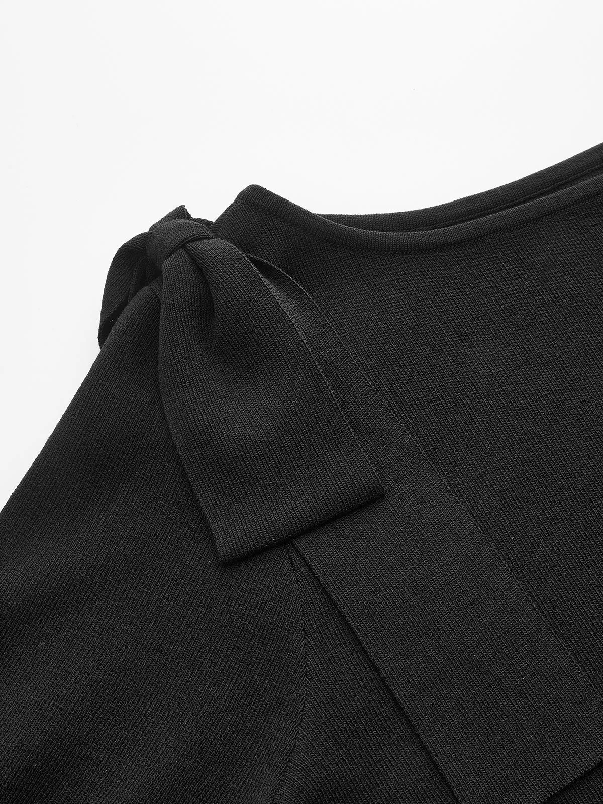 Bow Shoulder Short Sleeve Knit Sweater sold by COMMENSE product image thumbnail 4