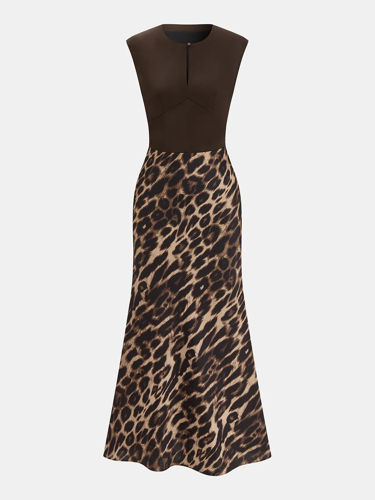 Sleeveless Leopard Print Maxi Dress sold by COMMENSE