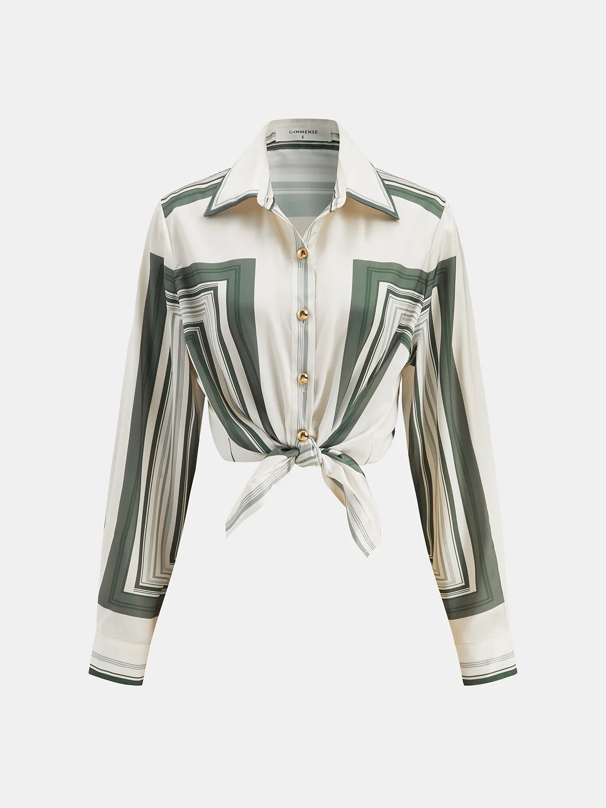 Geometric Print Shirt & Wide Leg Pants Set sold by COMMENSE product image thumbnail 2