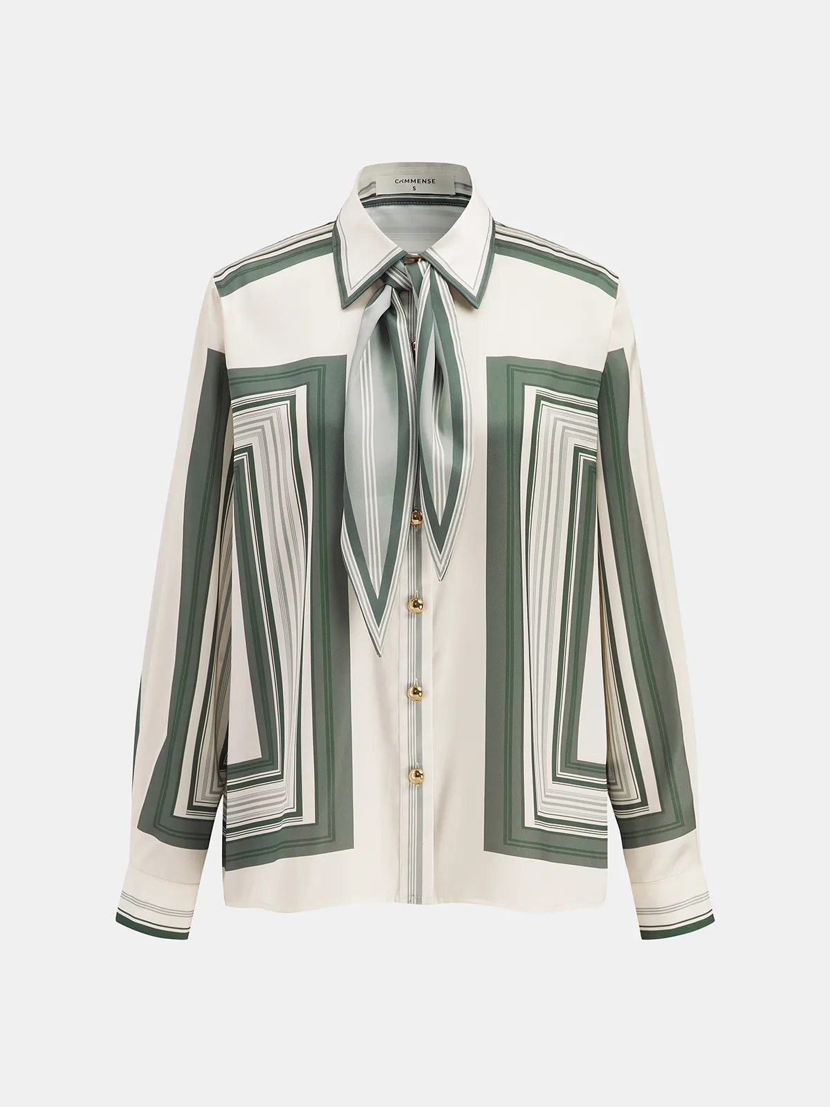 Geometric Print Shirt & Wide Leg Pants Set sold by COMMENSE product image thumbnail 3