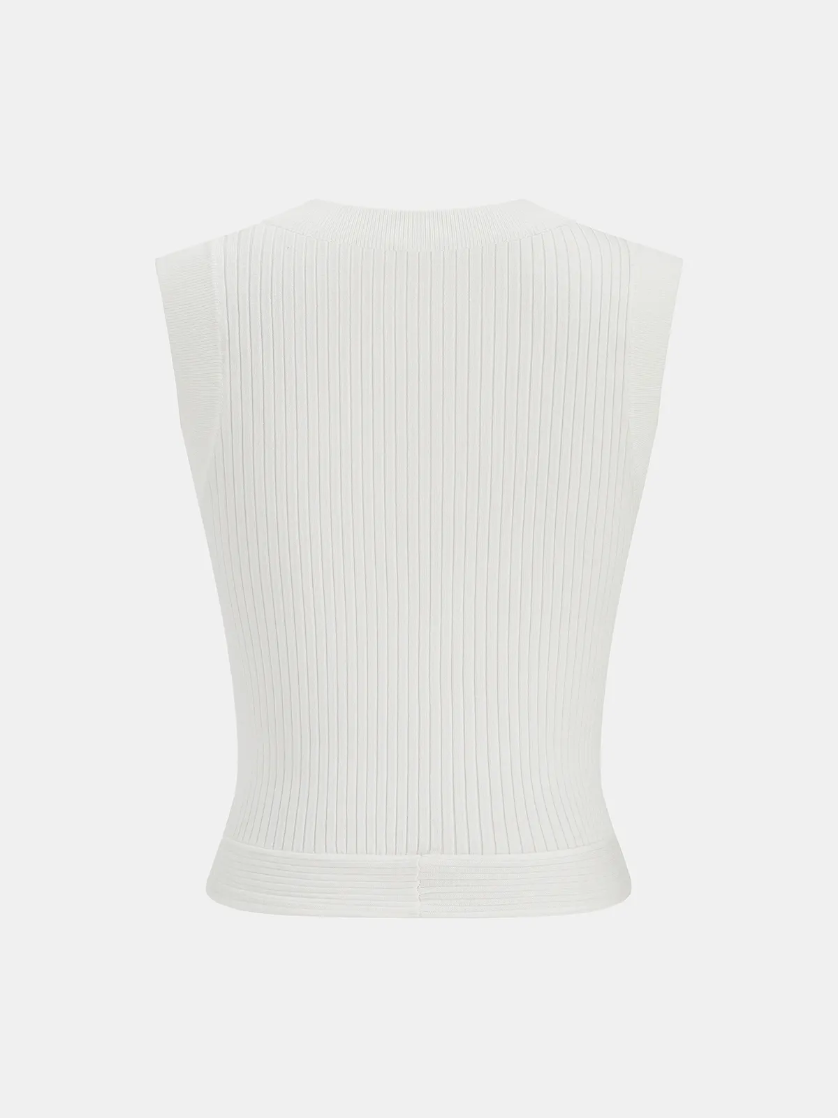 Ribbed Knotted Sweater Vest sold by COMMENSE product image thumbnail 2