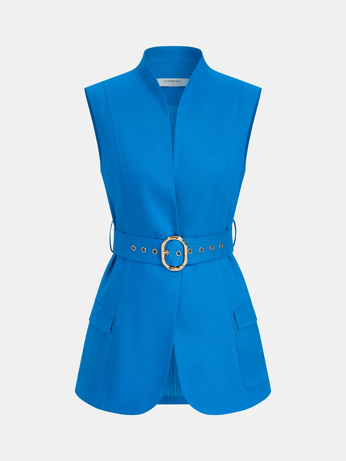 Sleeveless Blazer Vest & Pleated Shorts Set sold by COMMENSE product image thumbnail 3