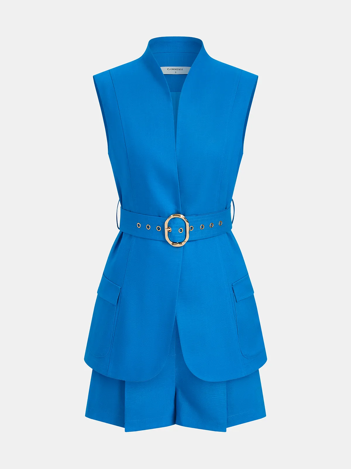 Sleeveless Blazer Vest & Pleated Shorts Set sold by COMMENSE product image thumbnail 2